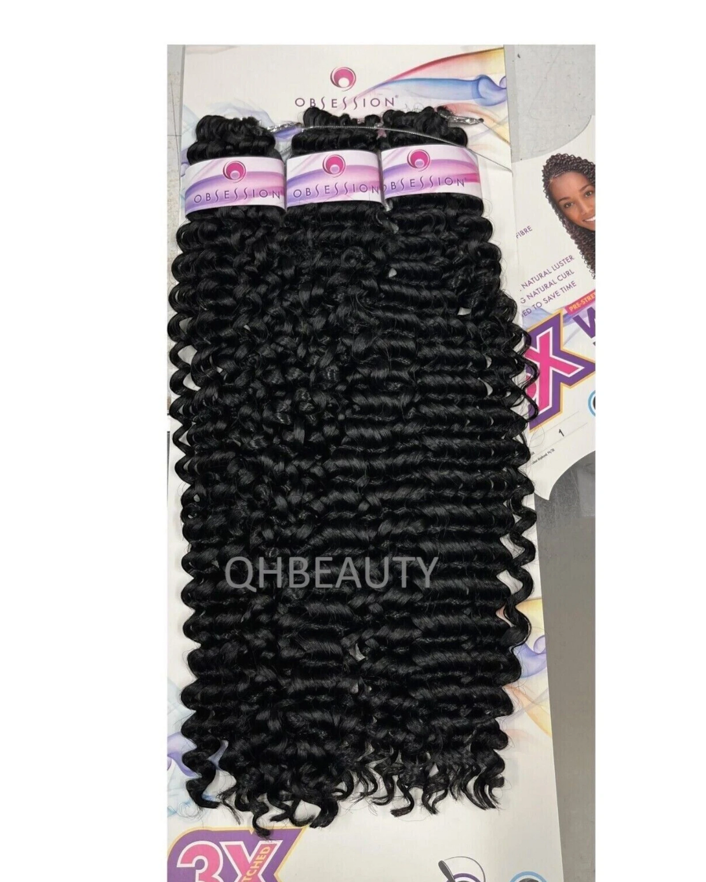Obsession Synthetic Crochet Tight Curl Hair Extension Braid - WATER WAVE 16 inch