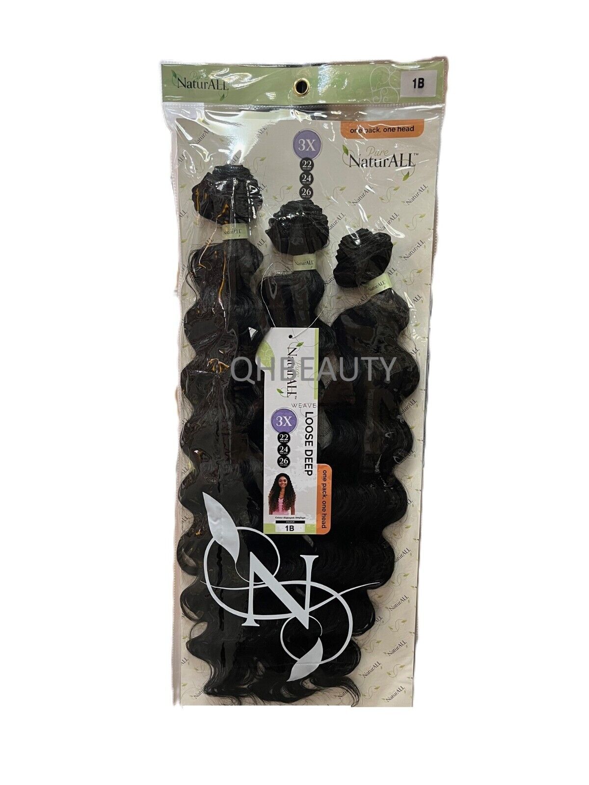 NaturALL SYNTHETIC CURLY HAIR EXTENSION 3 PCS WEAVE - LOOSE DEEP 22/24/26 INCHES