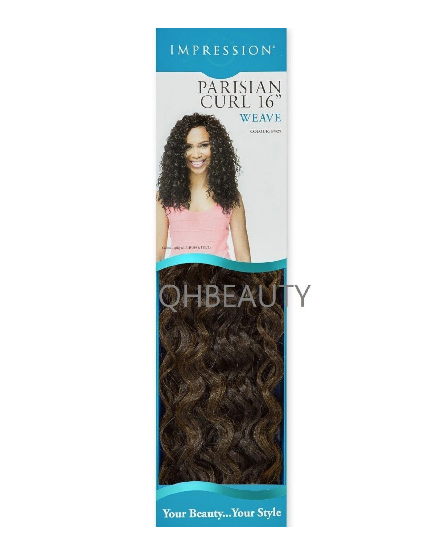 IMPRESSION LONG CURLY SYNTHETIC HAIR EXTENSION WEAVE - PARISIAN CURL 16 INCH