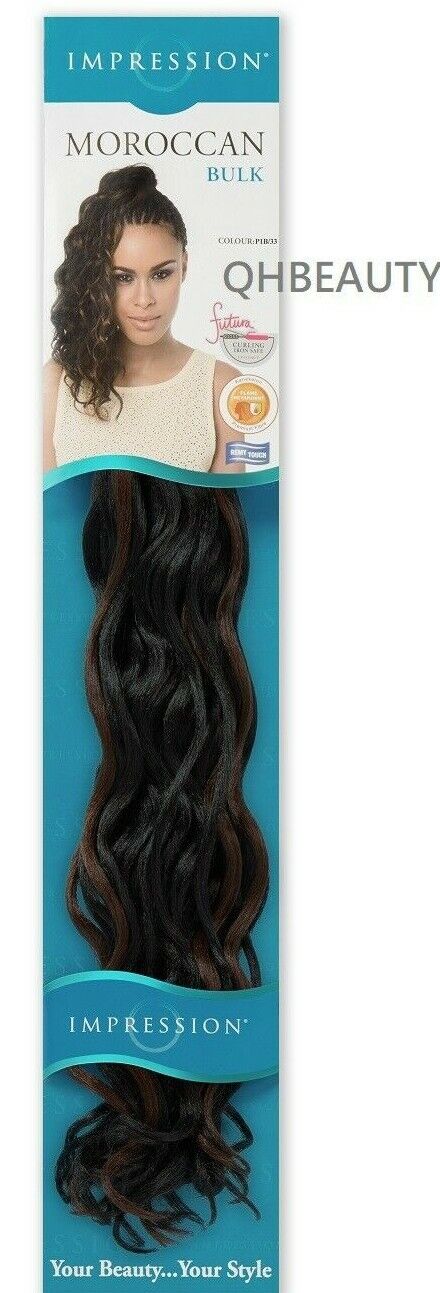 IMPRESSION SYNTHETIC CURLY CROCHET HAIR EXTENSION BRAIDS - MOROCCAN BULK 20 INCH
