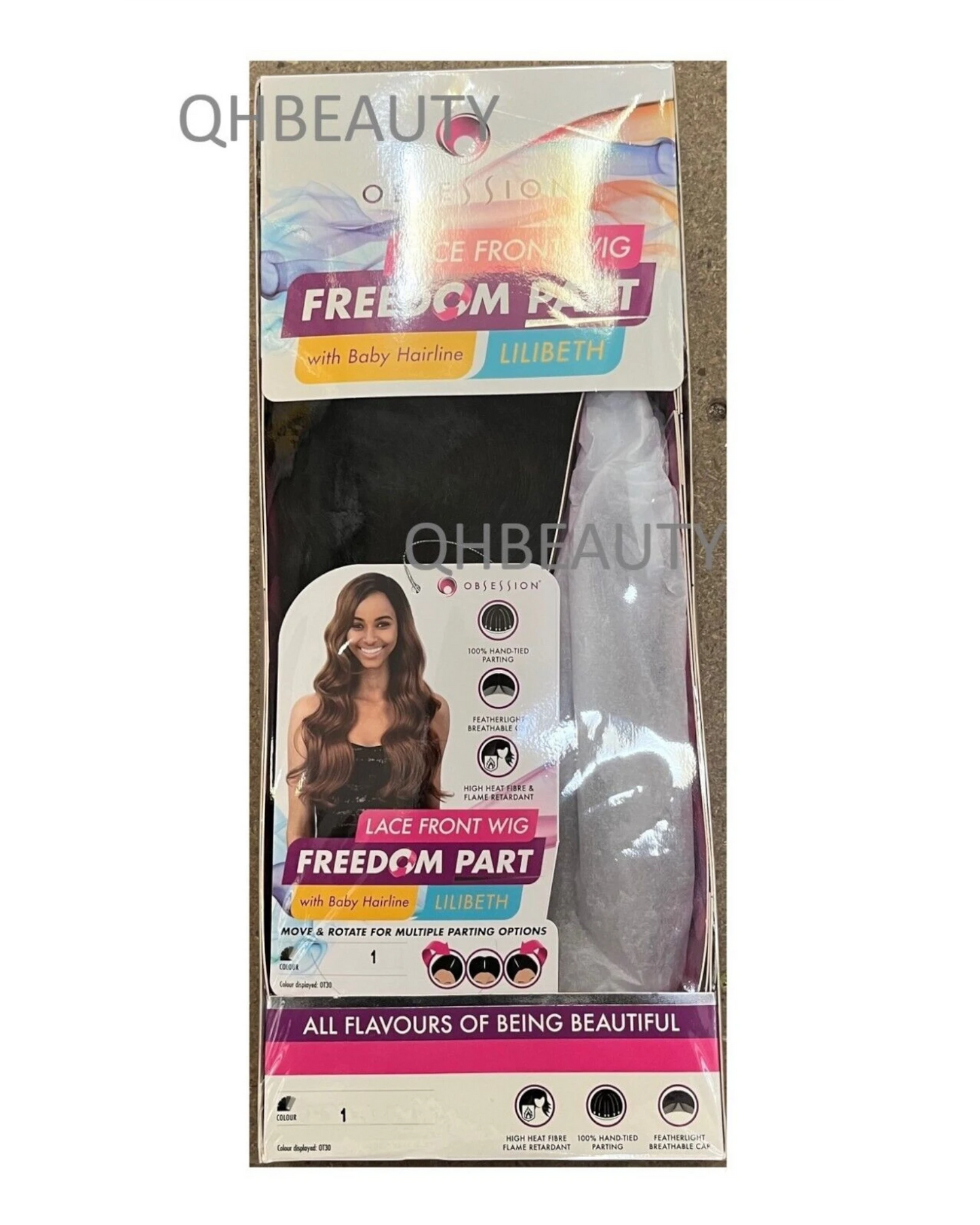 Obsession Synthetic Lace Front Free Part Hand Tied Curly Hair Wig - LILIBETH