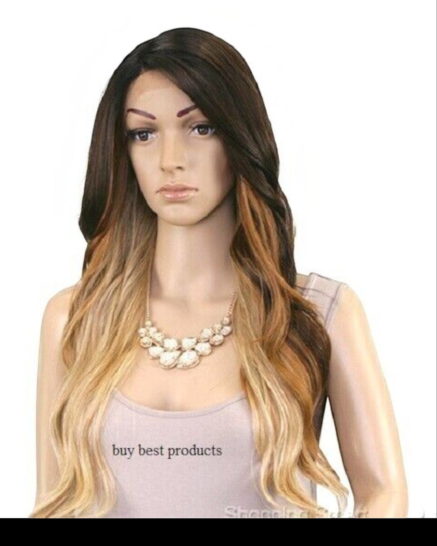 FreeTress Equal Synthetic Brazilian Natural L Part Lace Front Hair Wig - Danity