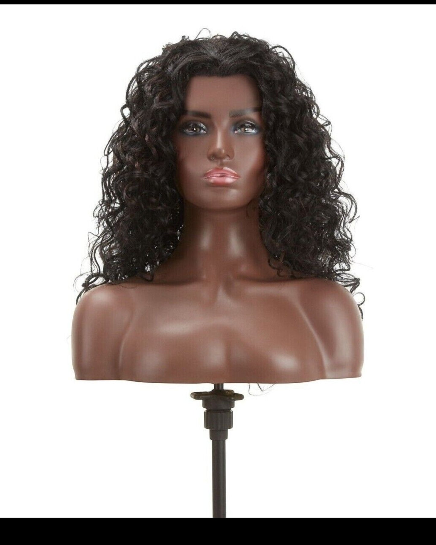 Impression Synthetic Natural Hair Line Long Curly Lace L Part Hair Wig - Emma