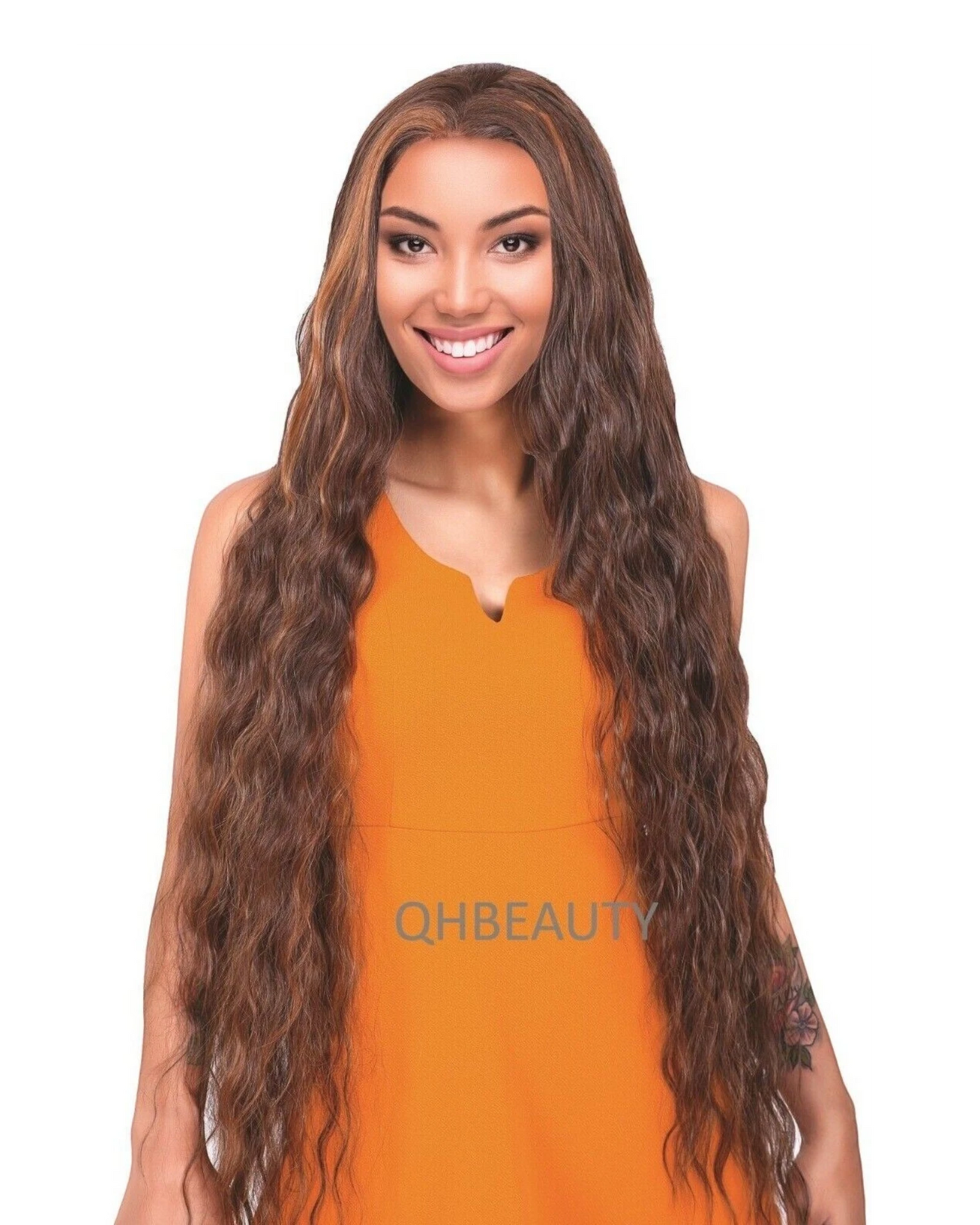 OBSESSION BRAZILIAN FUSION HUMAN HAIR NATURAL LONG CURLY LACE WIG - SHANAYA 40