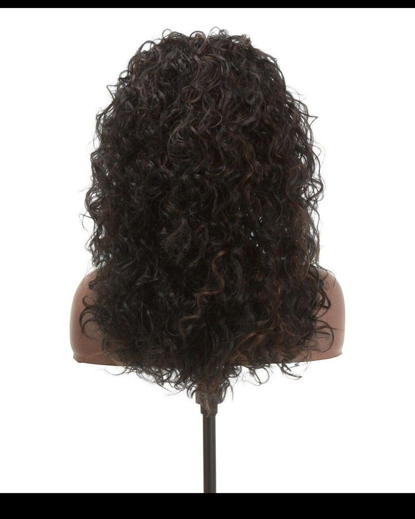 Impression Synthetic Natural Hair Line Long Curly Lace L Part Hair Wig - Emma