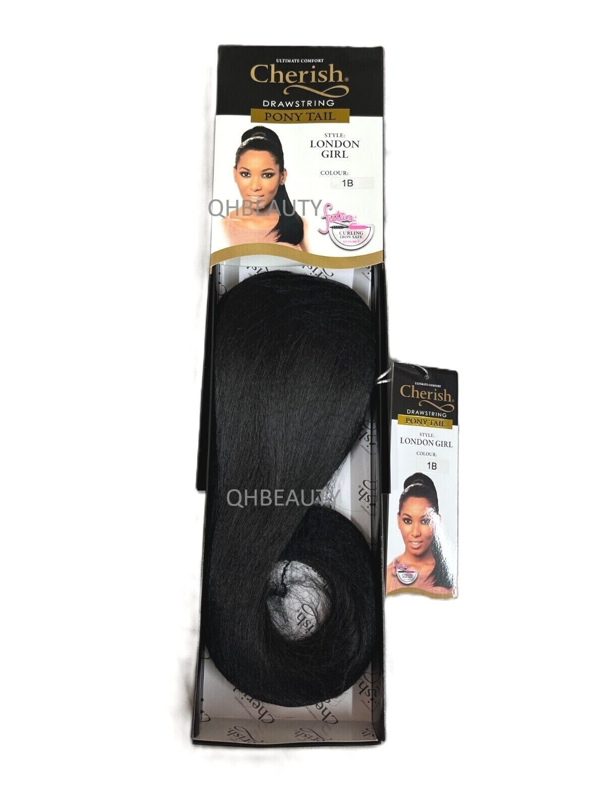 Cherish Synthetic Drawstring Long Straight Ponytail Hair Extension - LONDON GIRL
