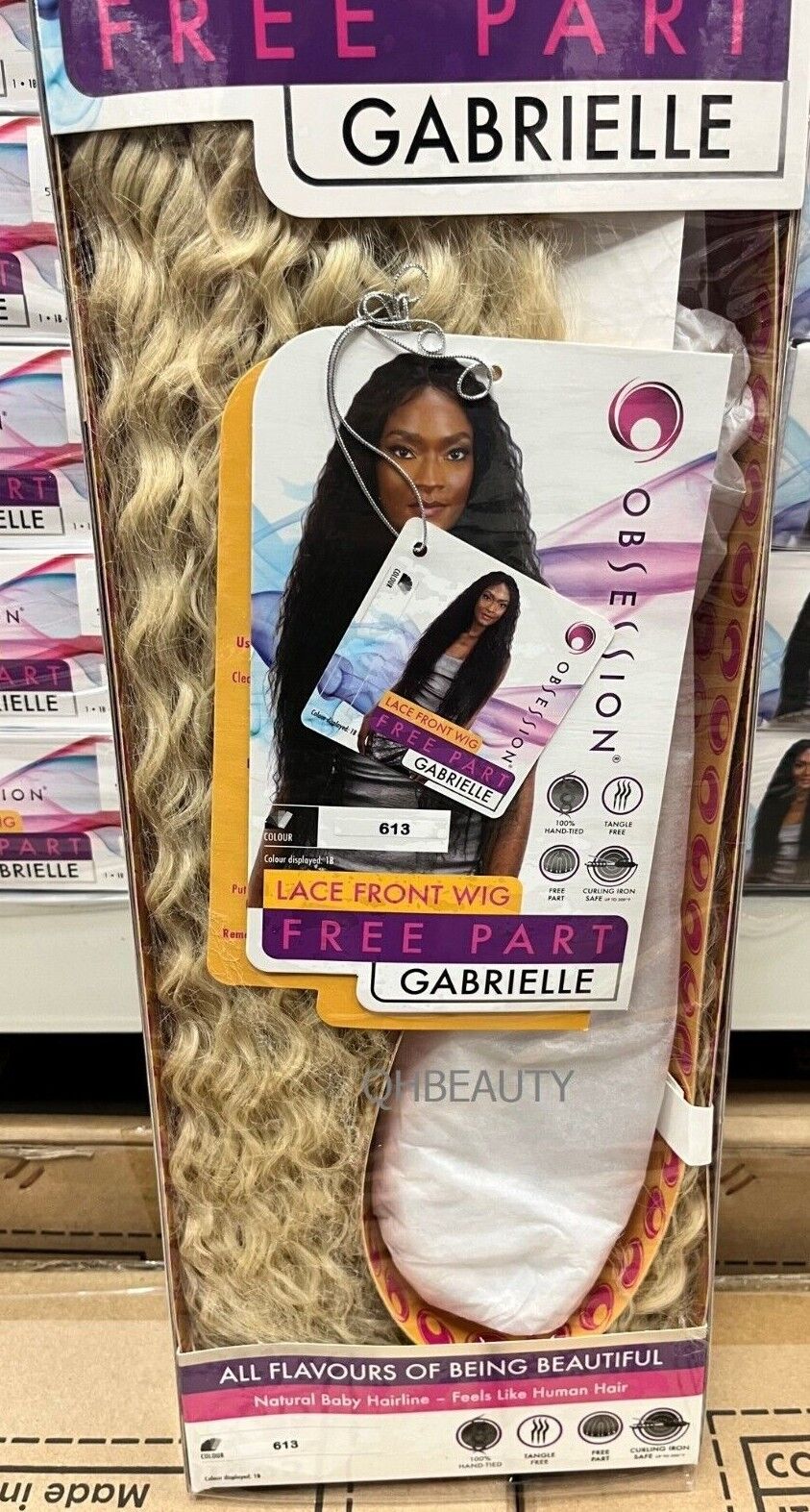 Obsession Synthetic Lace Front Free Part Natural Curly Hair Wig - GABRIELLE