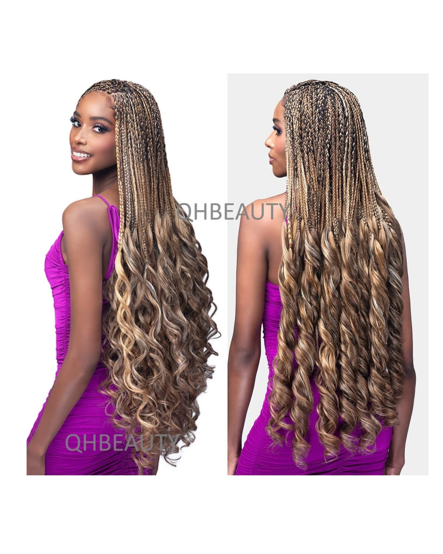 CHERISH SYNTHETIC HAIR EXTENSION BRAID - 3 x SPIRAL FRENCH CURL 22 & 28 INCHES