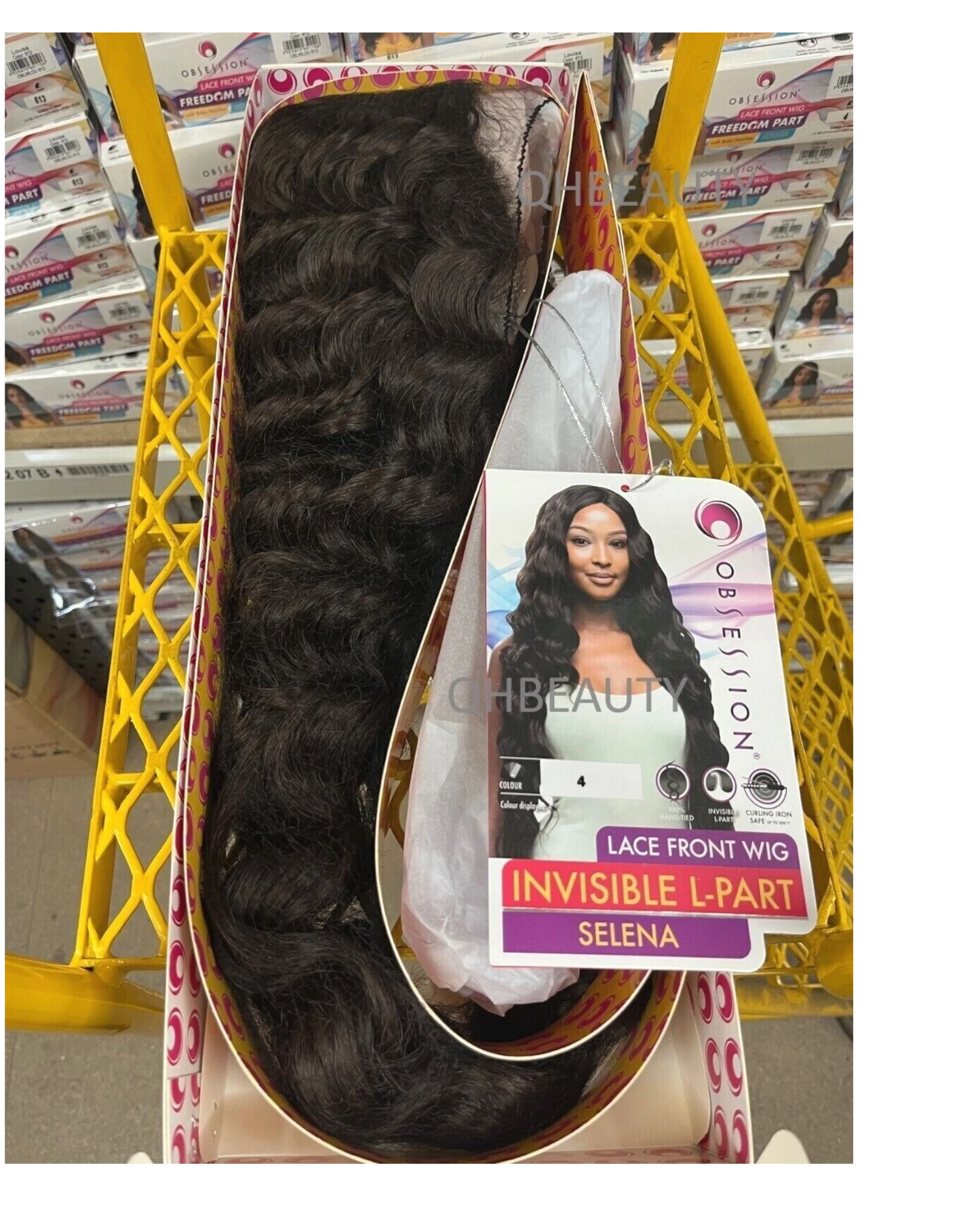 Obsession Synthetic Invisible Part Body Wave Curly Lace Front Hair Wig - SELENA