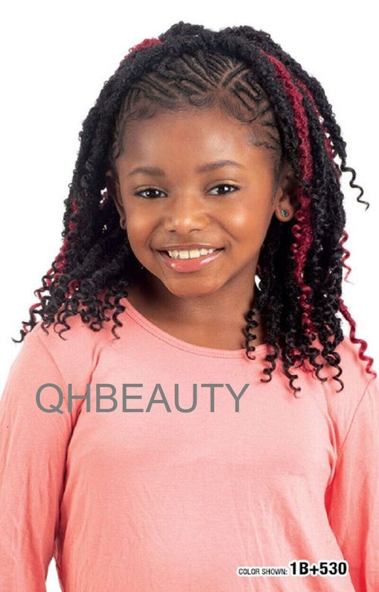 CHERISH SYNTHETIC JUNIOR KIDS CROCHET BRAID HAIR EXTENSION - 3 X BUTTERFLY LOCS 8 ''