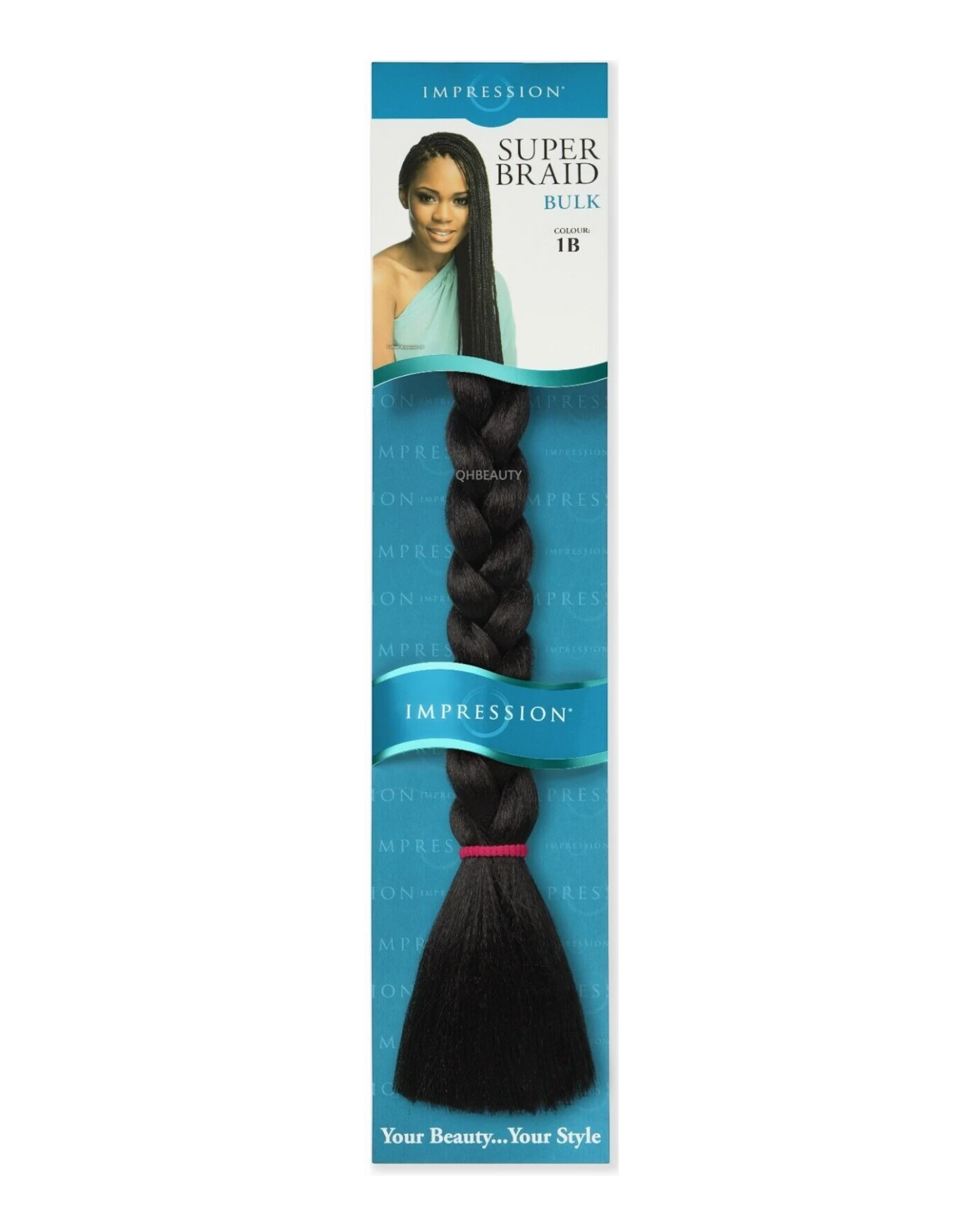 Impression Synthetic Natural Long Ultra Crochet Hair Extensions Super Braid 86"