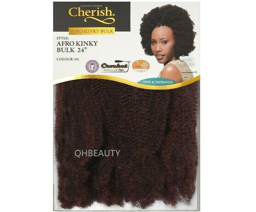 CHERISH SYNTHETIC BULK BRAIDING CROCHET NEW HAIR EXTENSIONS - AFRO KINKY 24 INCH