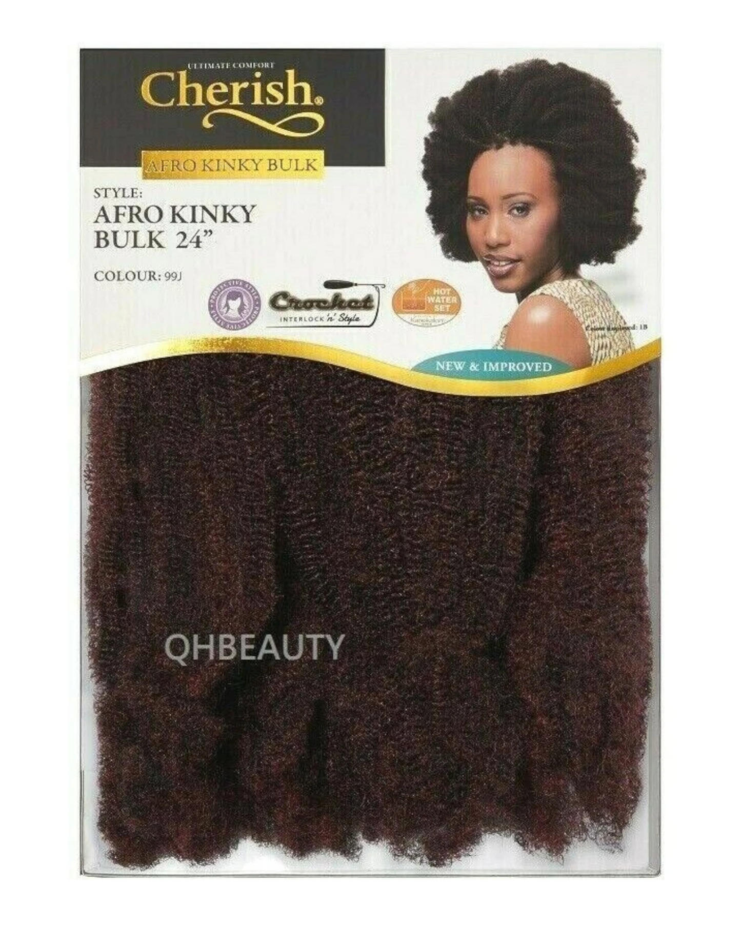 CHERISH SYNTHETIC BULK BRAIDING CROCHET NEW HAIR EXTENSIONS - AFRO KINKY 24 INCH