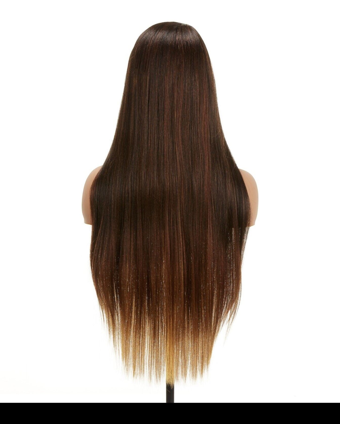 Impression Synthetic Invisible L Part Lace Long Yaky Straight Hair Wig -- RAVEN
