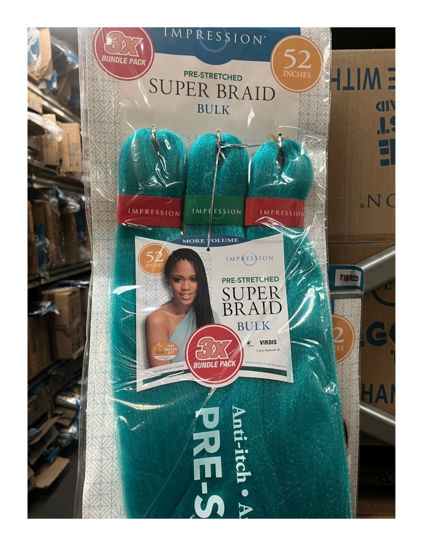 Impression Synthetic 3 X Bundle Pack Crochet Hair Extensions - Super Braid 52 "