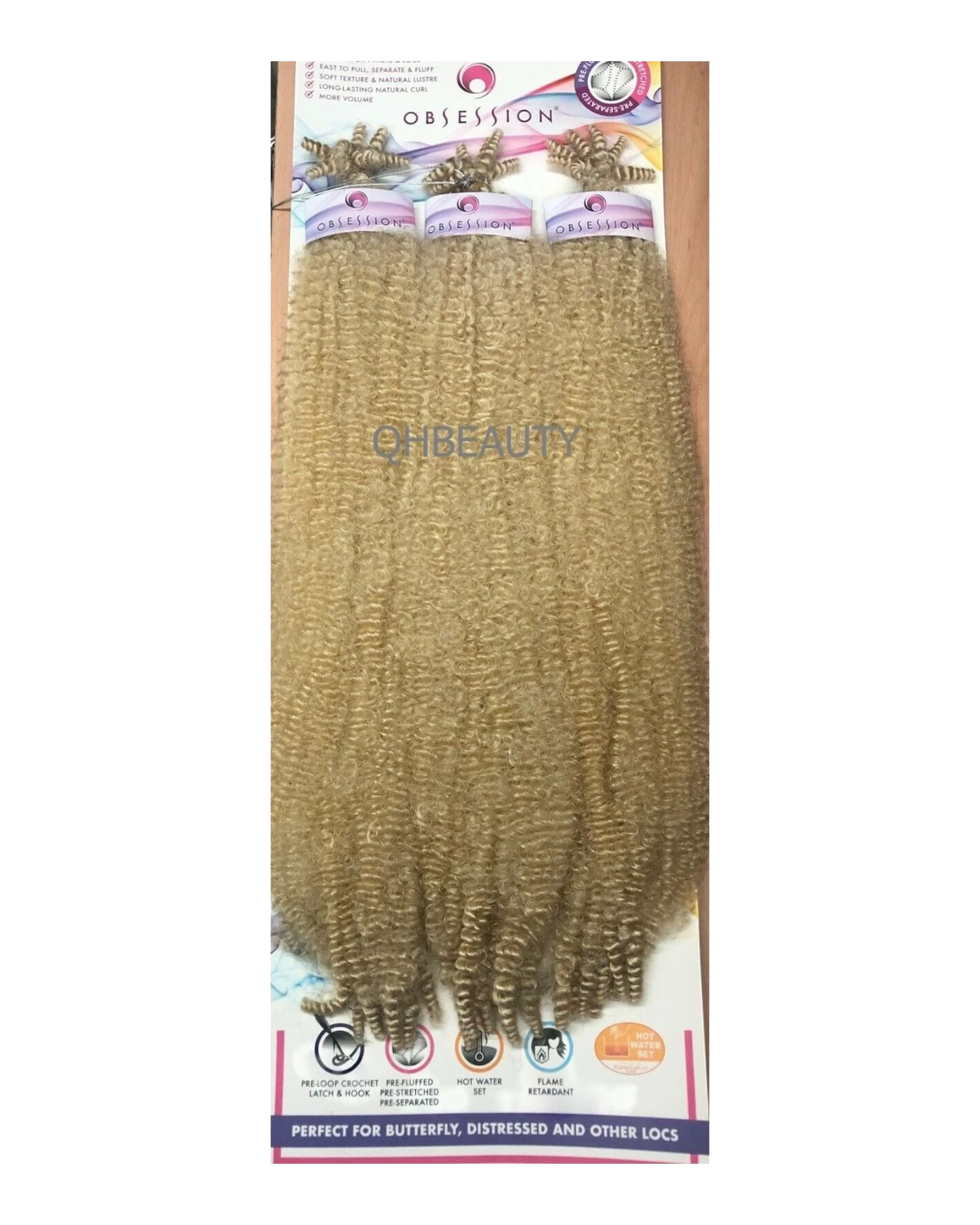 OBSESSION SYNTHETIC CROCHET SOFT BRAID 3X PRE-FLUFFED - POPPIN TWIST 16'' & 20"