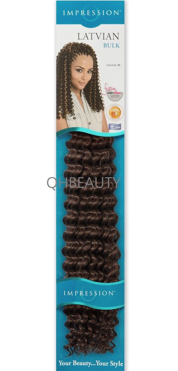 IMPRESSION SYNTHETIC LONG CURLY HAIR EXTENSION CROCHET BRAID - LATVIAN 20"
