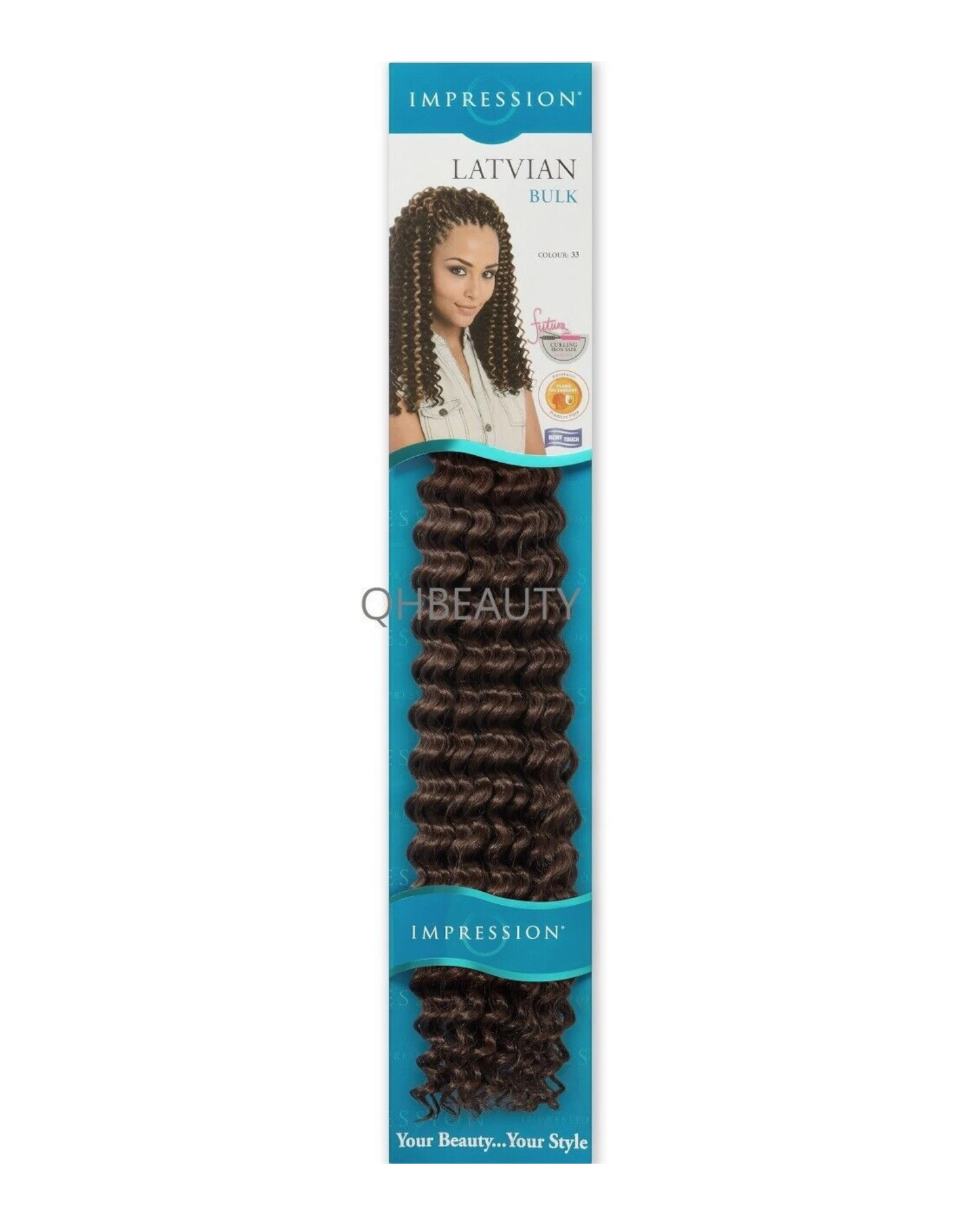 IMPRESSION SYNTHETIC LONG CURLY HAIR EXTENSION CROCHET BRAID - LATVIAN 20"