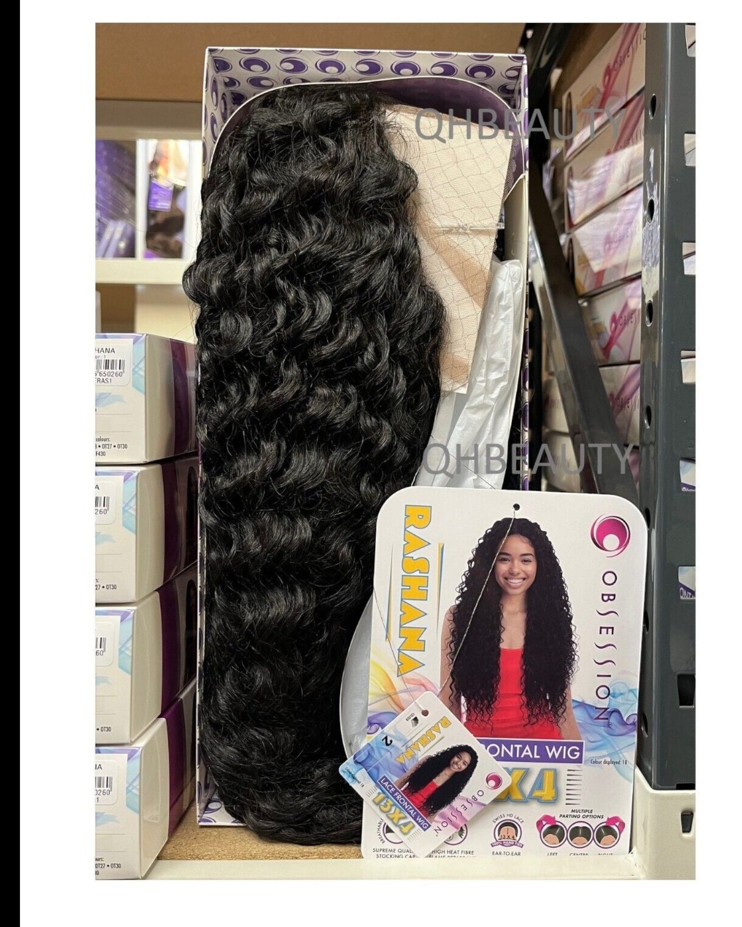 Obsession Synthetic Swiss HD 13x4 Lace Frontal Free Part Curly Hair Wig  RASHANA
