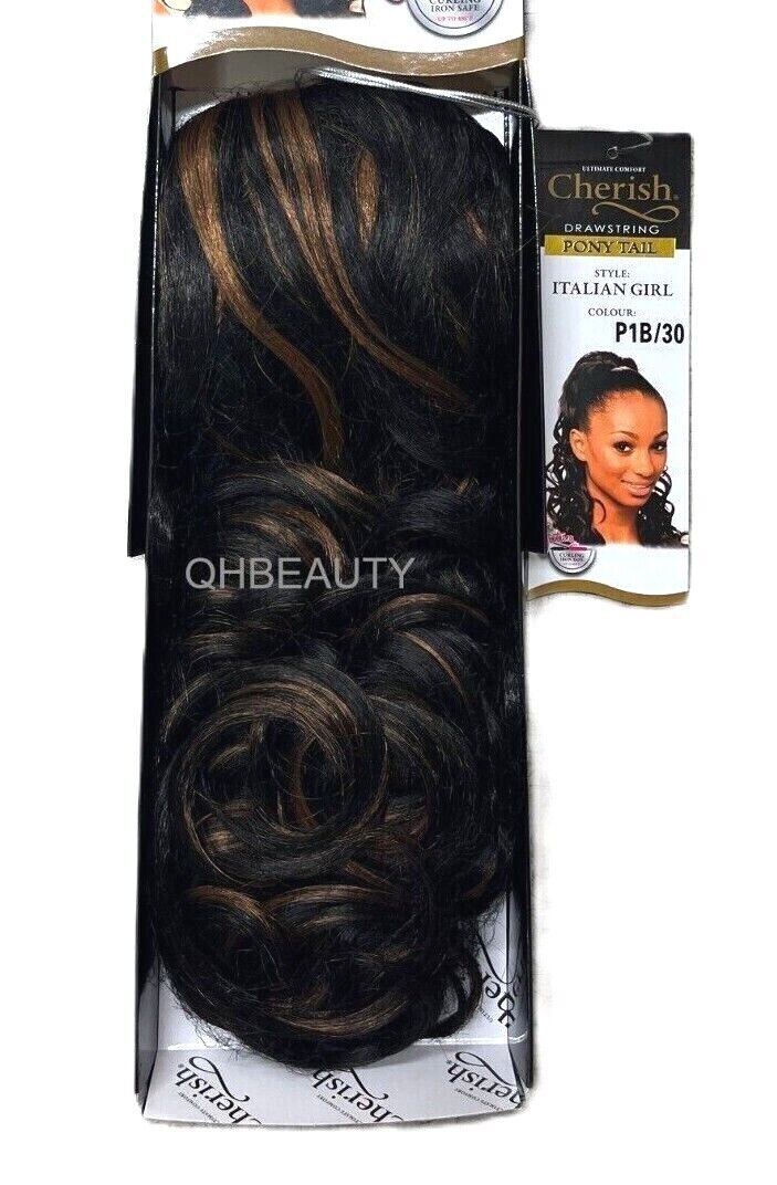 Cherish Synthetic Drawstring Long Curly Ponytail Hair Extension - ITALIAN GIRL