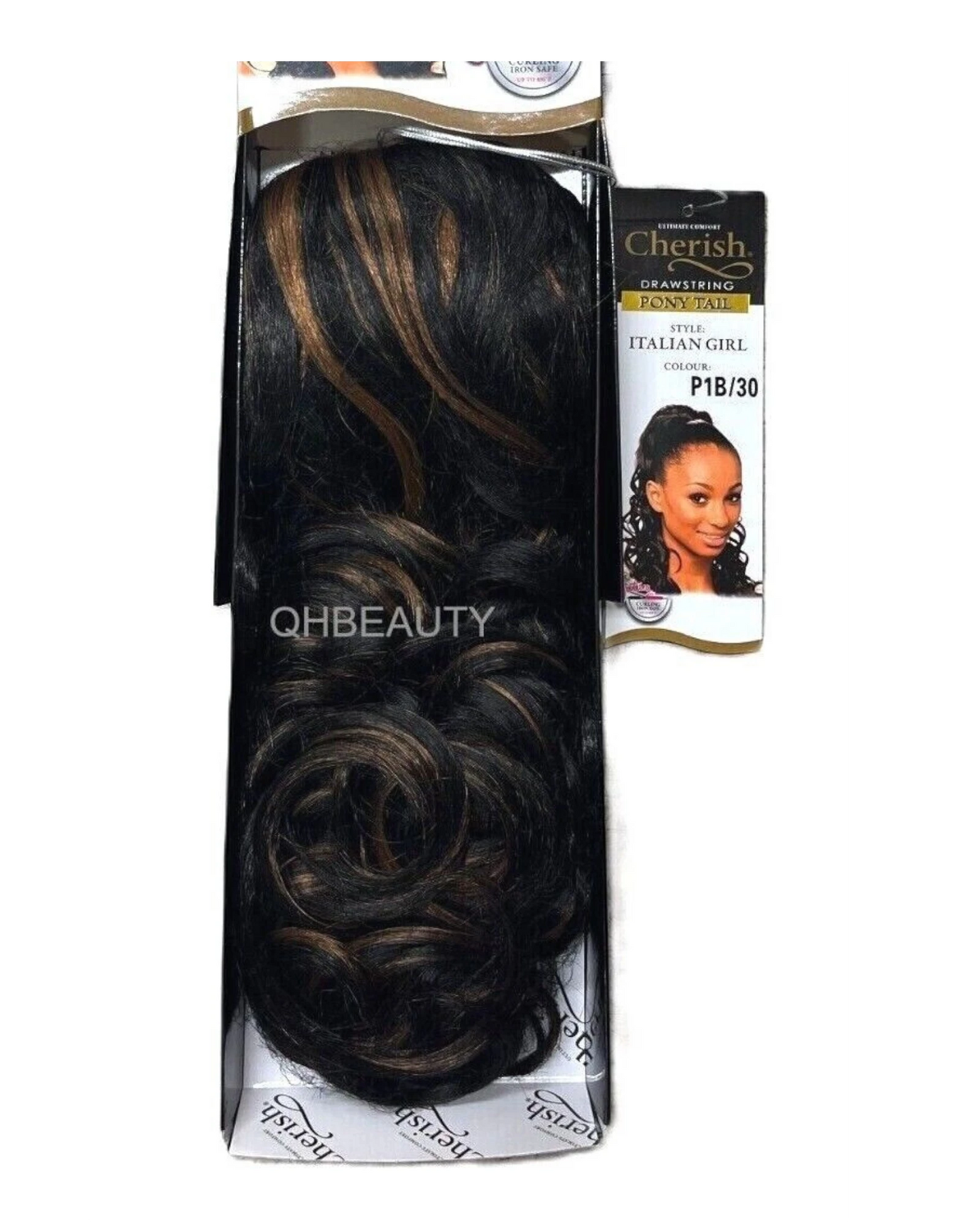 Cherish Synthetic Drawstring Long Curly Ponytail Hair Extension - ITALIAN GIRL