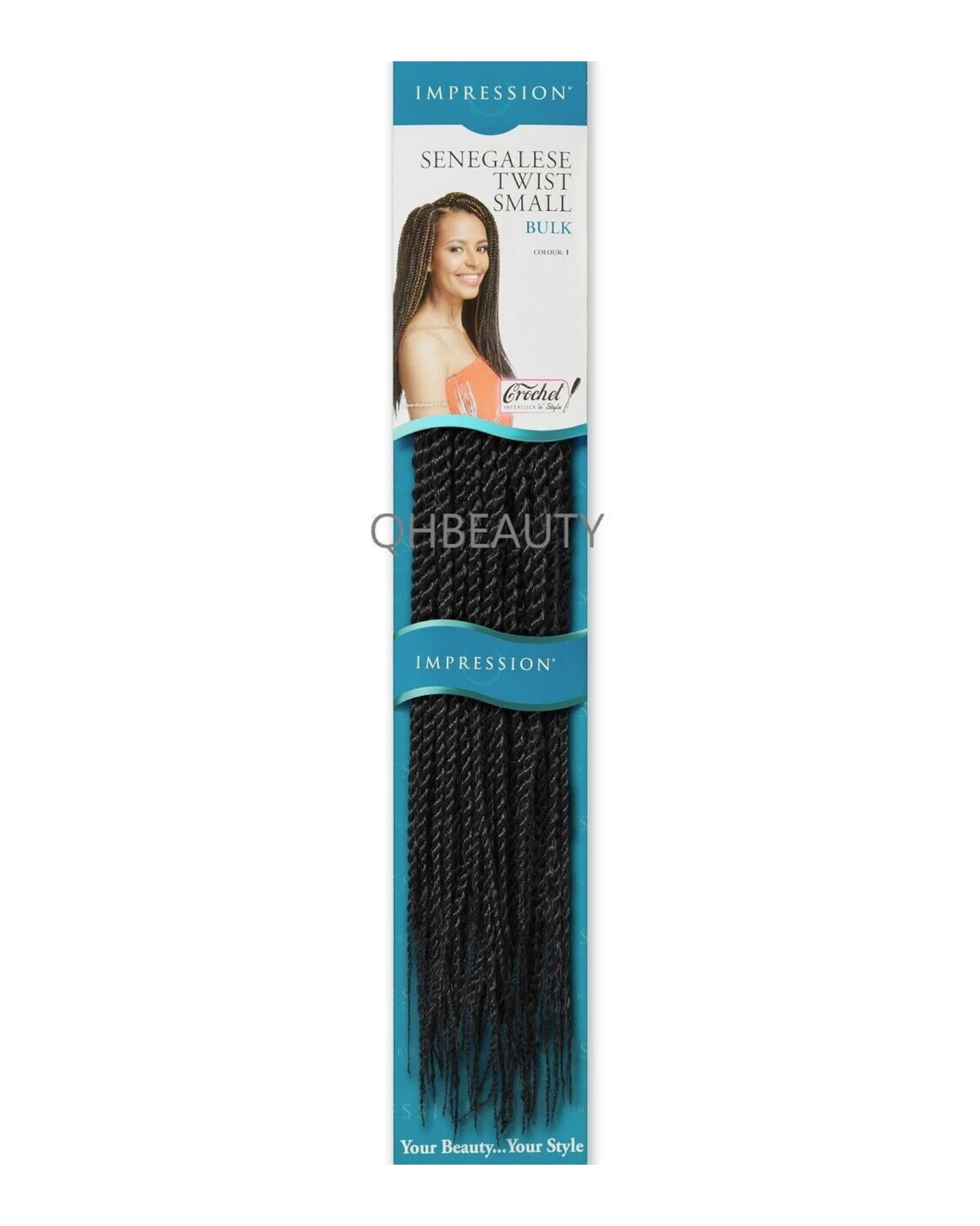 IMPRESSION SYNTHETIC HAIR EXTENSION BRAIDS - SENEGALESE TWIST SMALL BULK