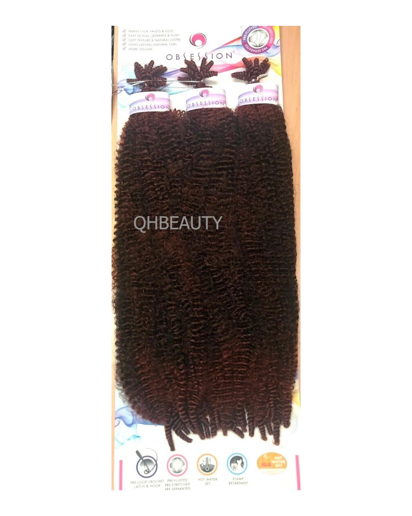 OBSESSION SYNTHETIC CROCHET SOFT BRAID 3X PRE-FLUFFED - POPPIN TWIST 16'' & 20"