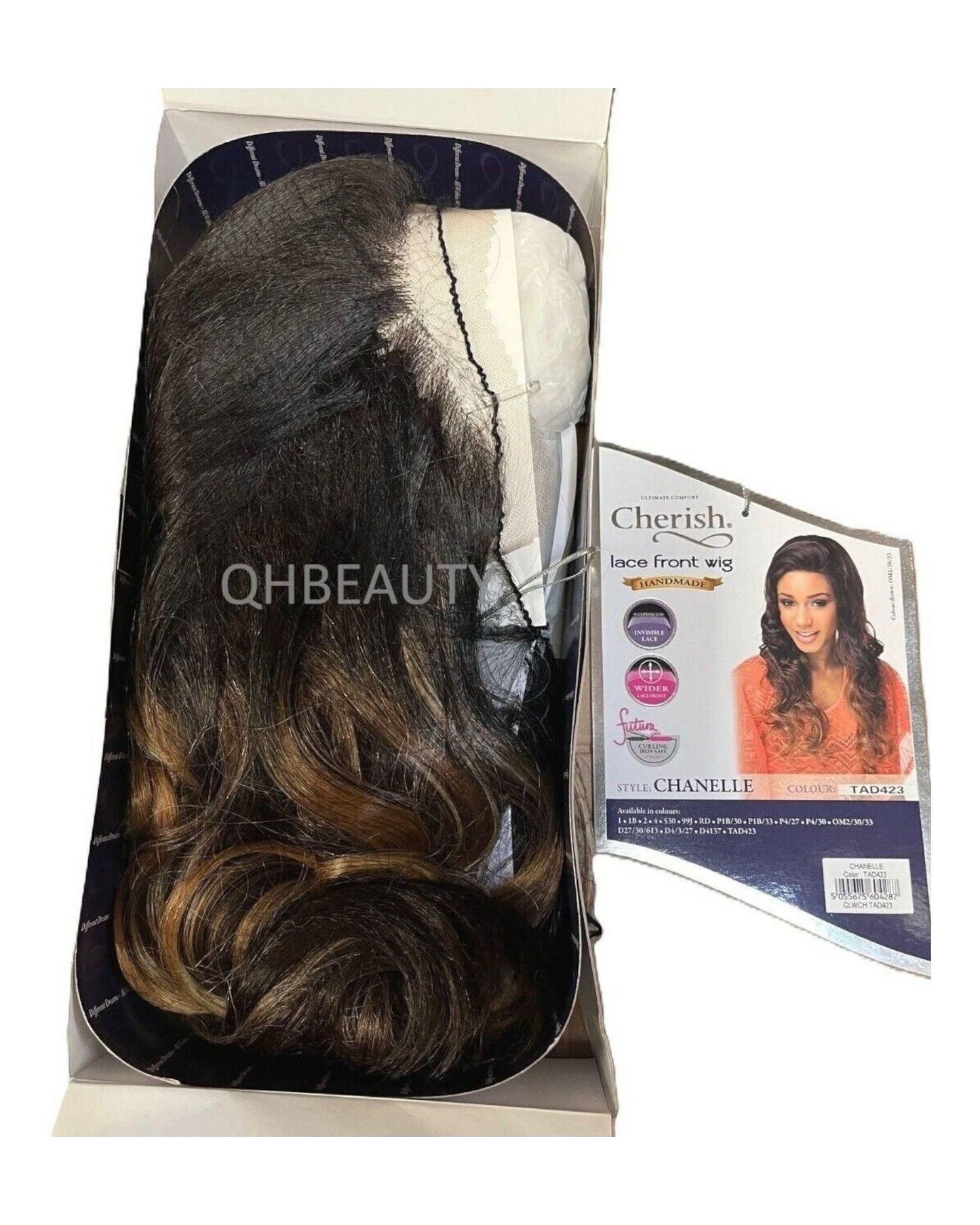 Cherish Synthetic Wider Lace Front Hand Made Long Curly Hair Wig - Chanelle