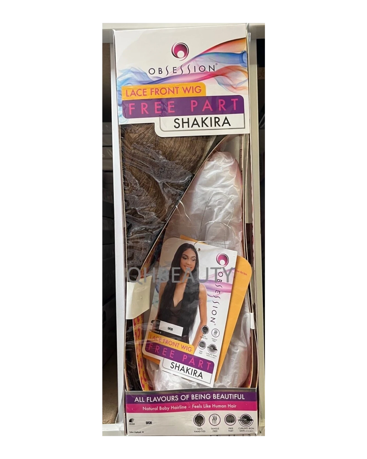 Obsession Synthetic Lace Front Free Part 100 % Hand Tied long Hair Wig - SHAKIRA