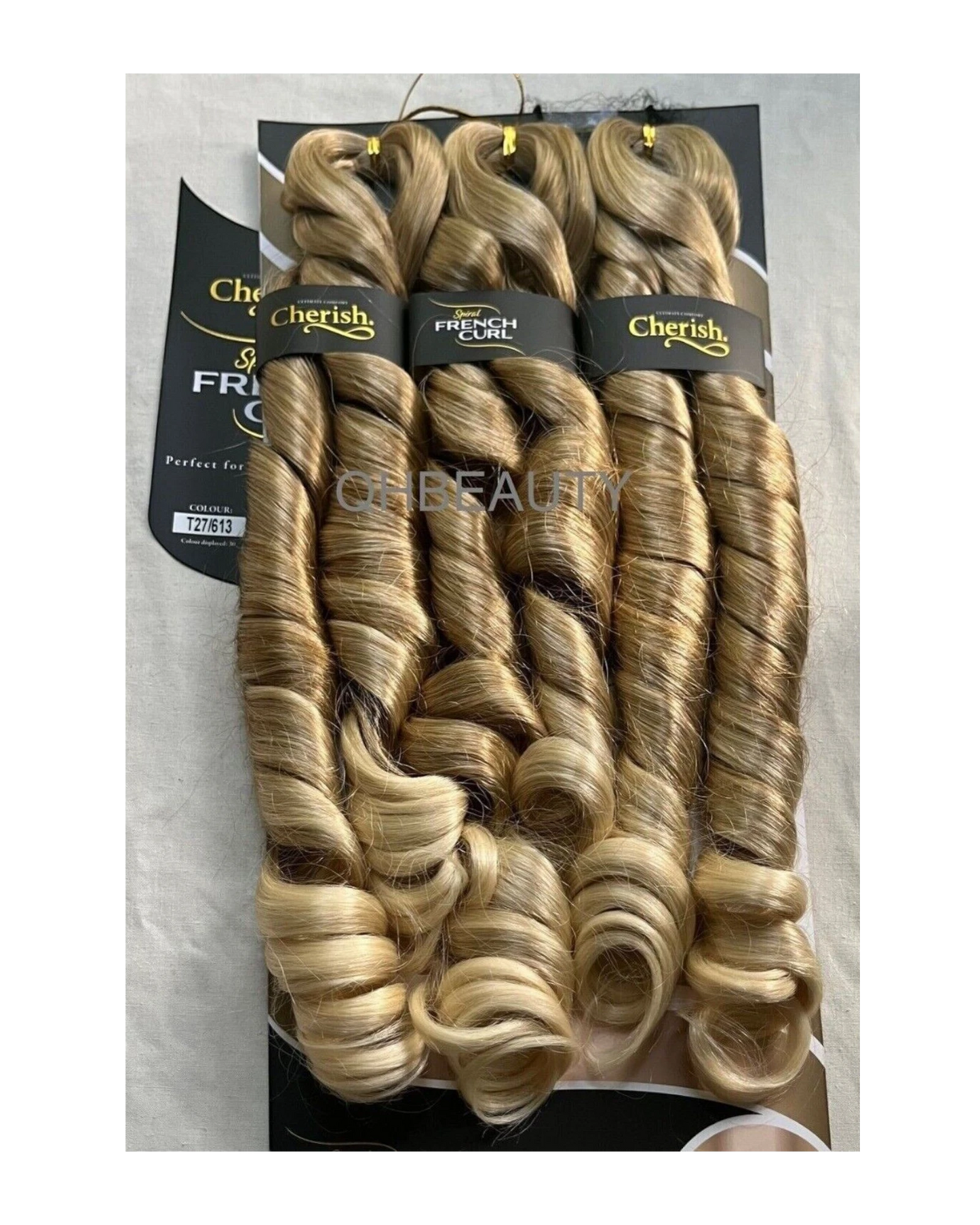 CHERISH SYNTHETIC HAIR EXTENSION BRAID - 3 x SPIRAL FRENCH CURL 22 & 28 INCHES