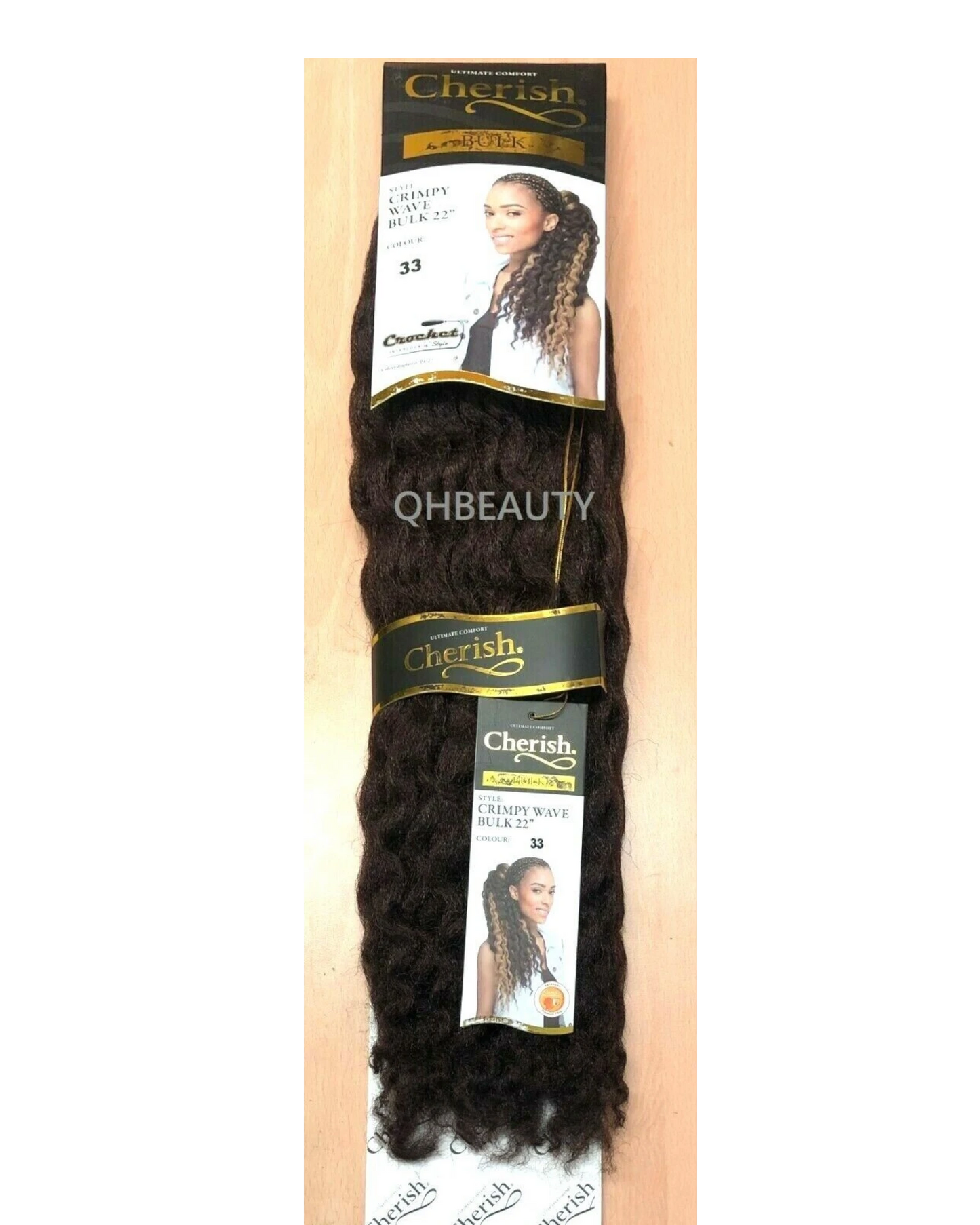 CHERISH SYNTHETIC CROCHET AFRO BULK HAIR EXTENSION BRAIDS - CRIMPY WAVE 22 INCH