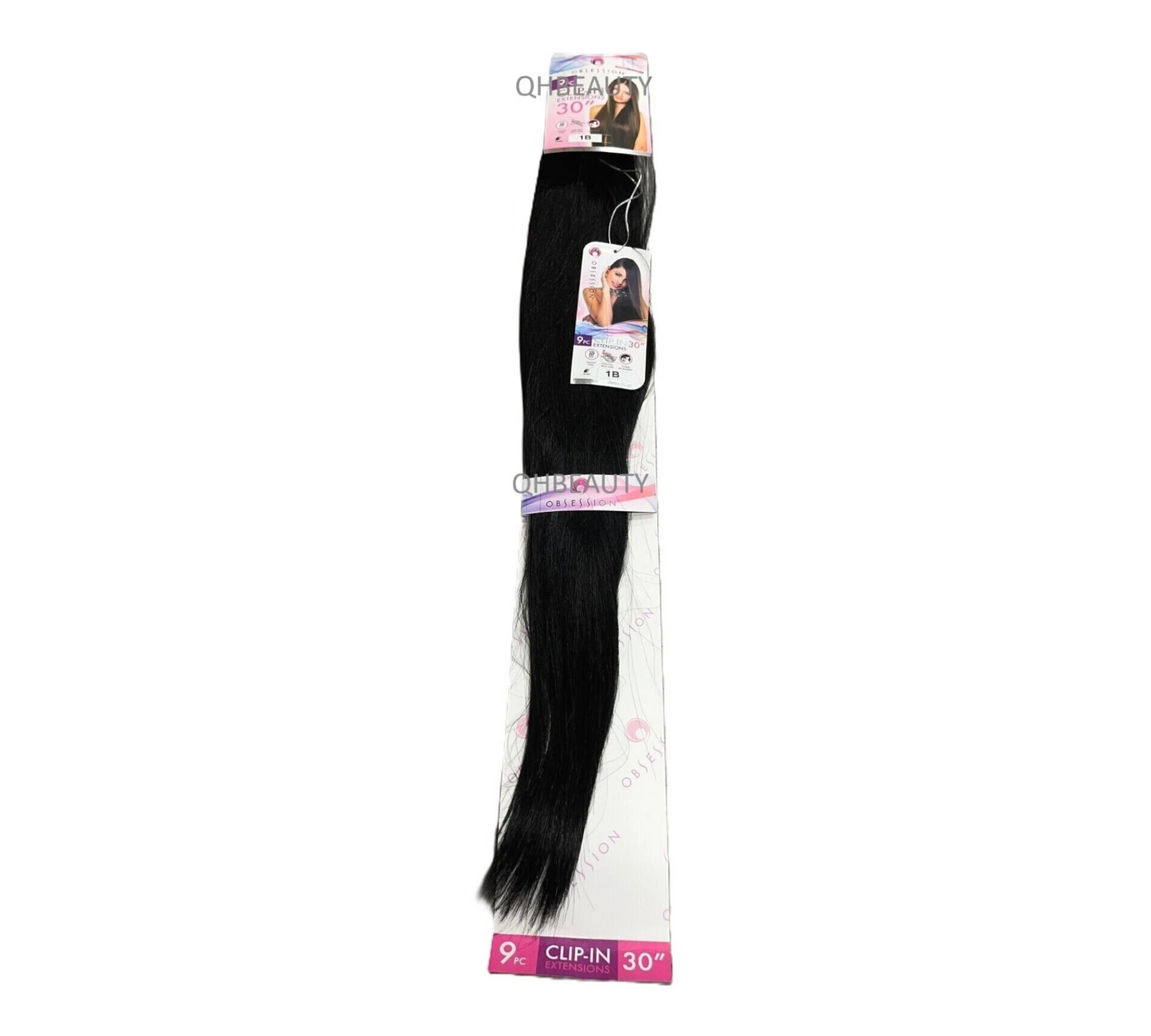 Obsession Tangle Free Long Yaky Straight 9 PC CLIP IN HAIR EXTENSIONS 30 INCHES