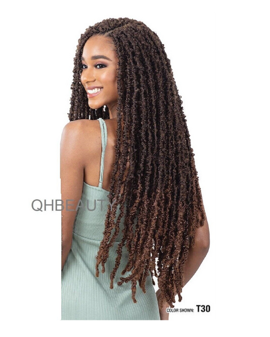 CHERISH SYNTHETIC CROCHET LONG HAIR EXTENSION PRE LOOP BRAID - BUTTERFLY LOC 24"