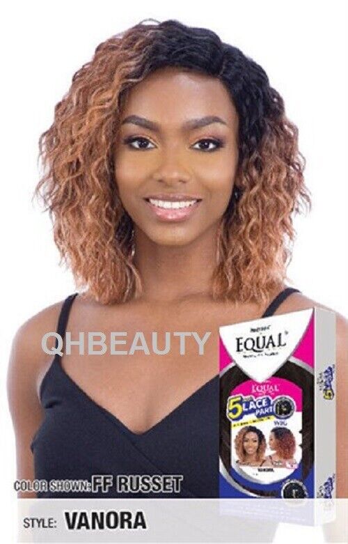FREETRESS EQUAL SYNTHETIC 5 INCH LACE PART SHORT CURLY HAIR WIG - VANORA