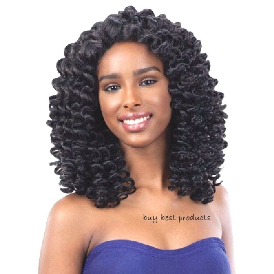 Freetress Equal Wand Curl Synthetic Curly Lace Front Hair Wig - Bubble Wand