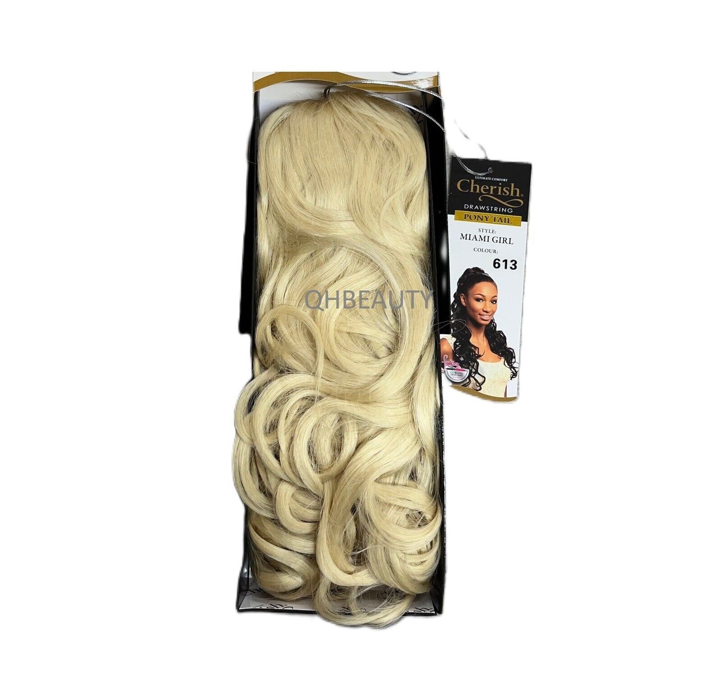 Cherish Synthetic Long Curly Drawstring Natural Hair Ponytail - Miami Girl