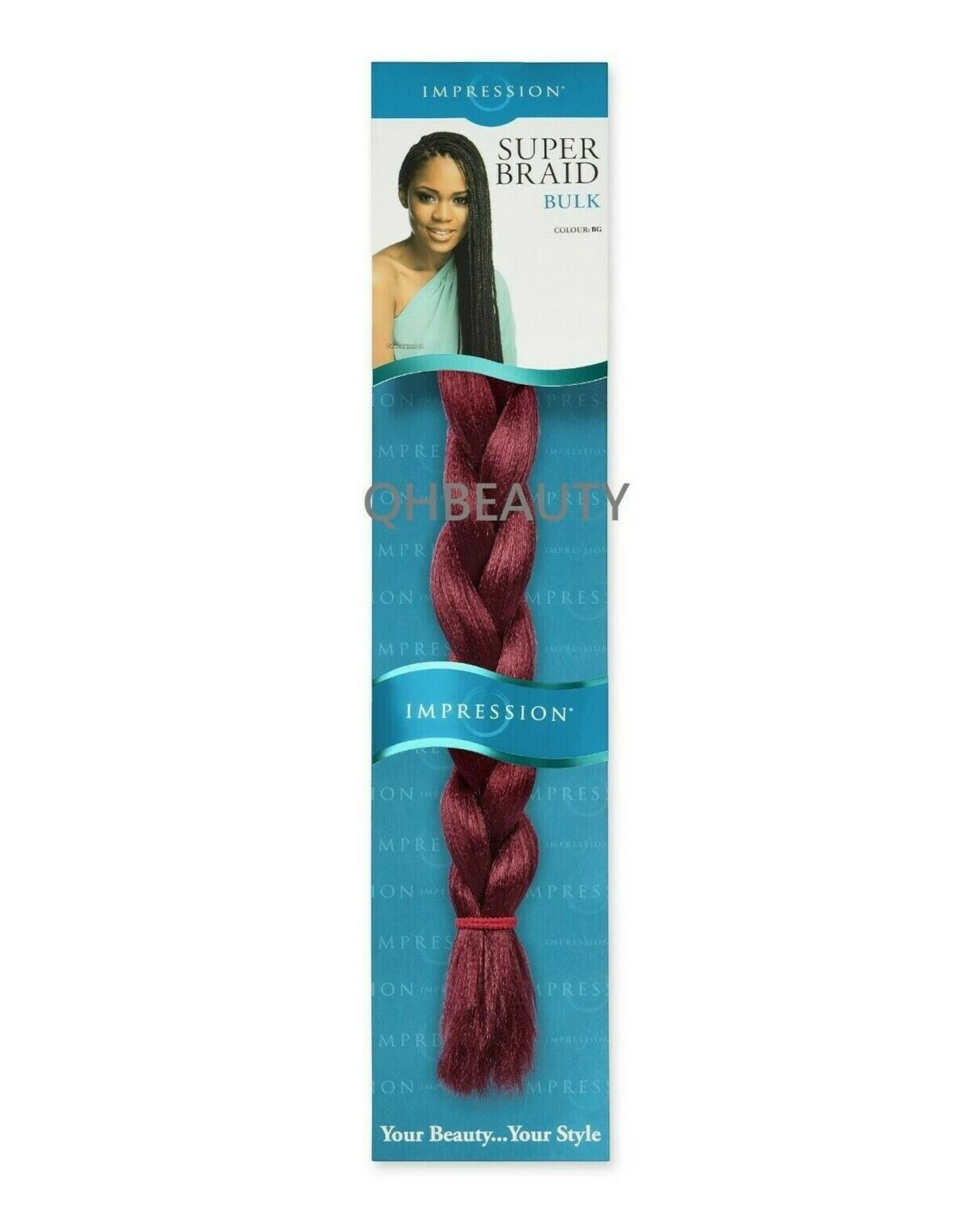 Impression Synthetic Natural Long Ultra Crochet Hair Extensions Super Braid 86"