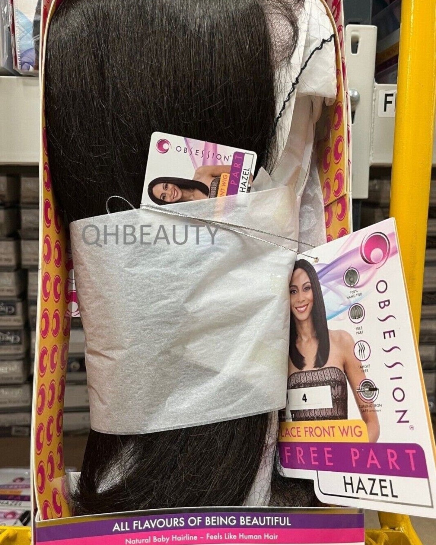 Obsession Synthetic Lace Front Free Part Hand Tied Straight Hair Wig - HAZEL