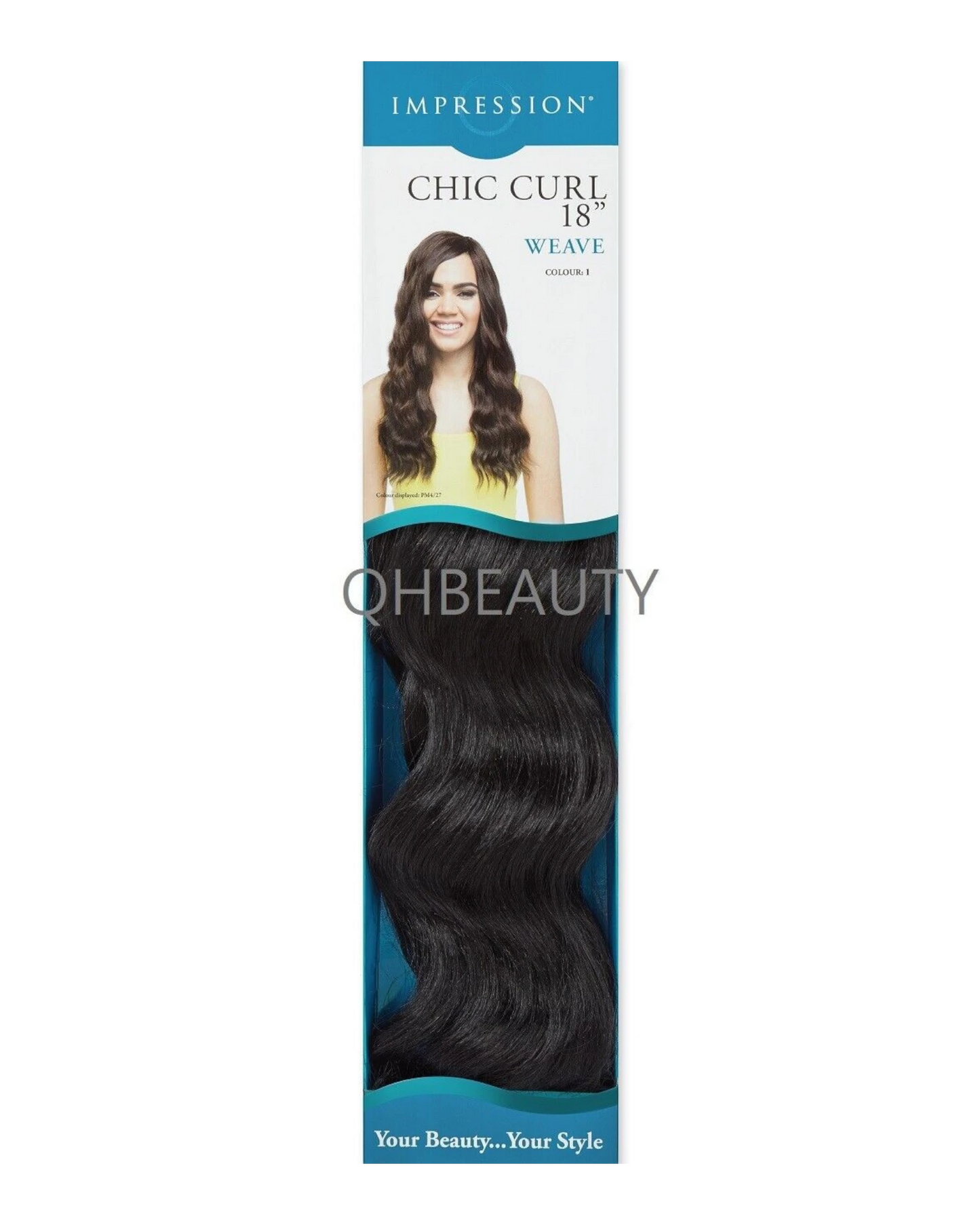 IMPRESSION SYNTHETIC BODY WAVE LONG HAIR EXTENSION WEAVE - CHIC CURL 18 INCH