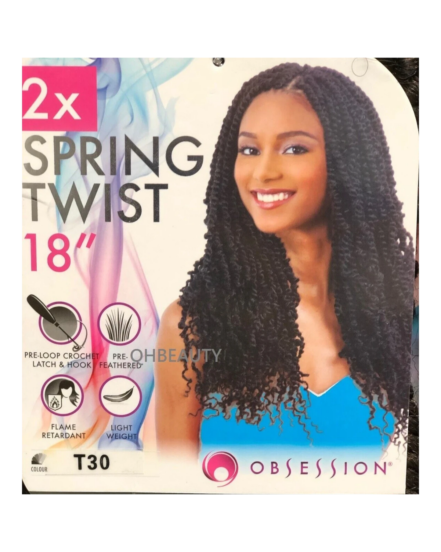 Obsession Bulk Crochet Long Curly Braid Hair Extension - 2 X SPRING TWIST 18''