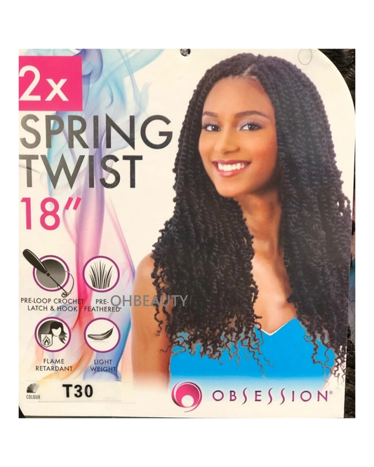 Obsession Bulk Crochet Long Curly Braid Hair Extension - 2 X SPRING TWIST 18''