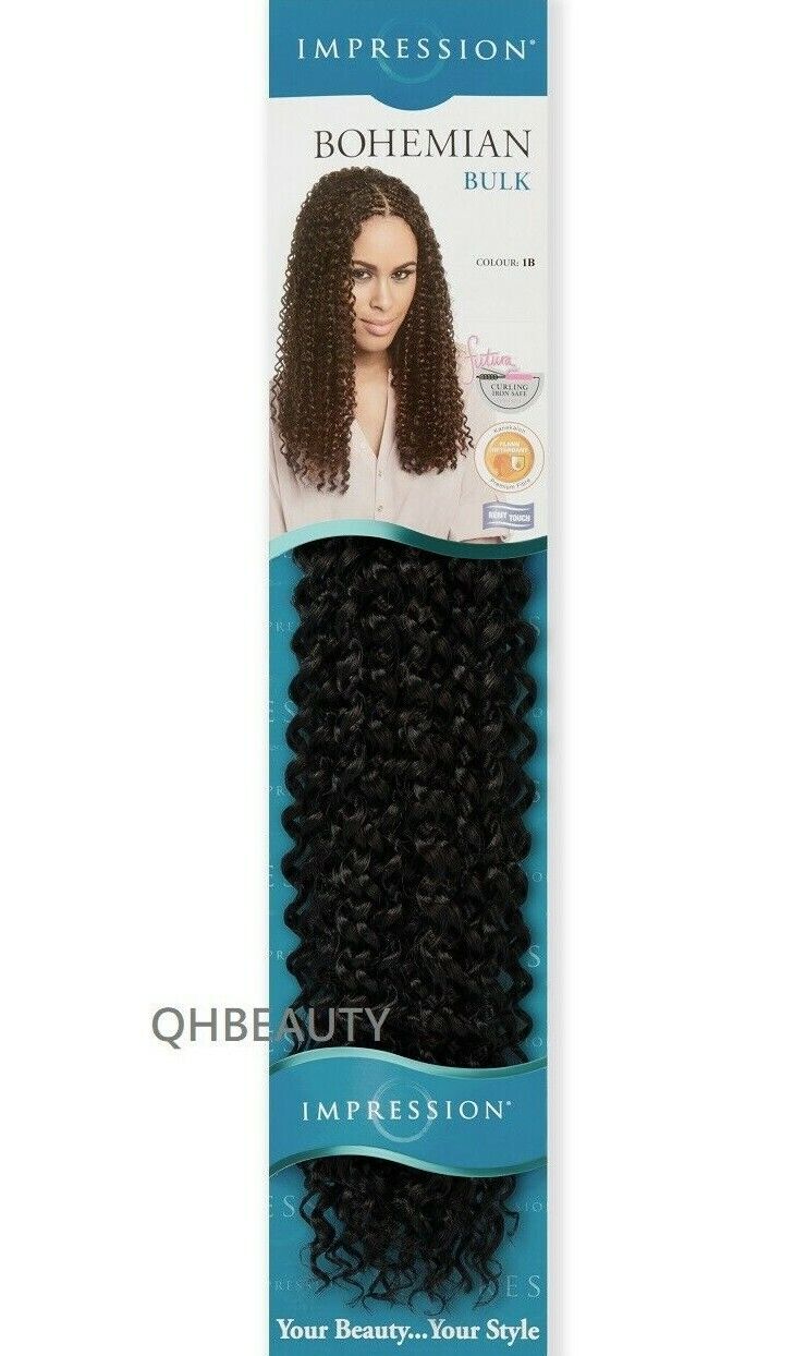 IMPRESSION SYNTHETIC CROCHET CURLY BRAID HAIR EXTENSION - BOHEMIAN 20 INCHS