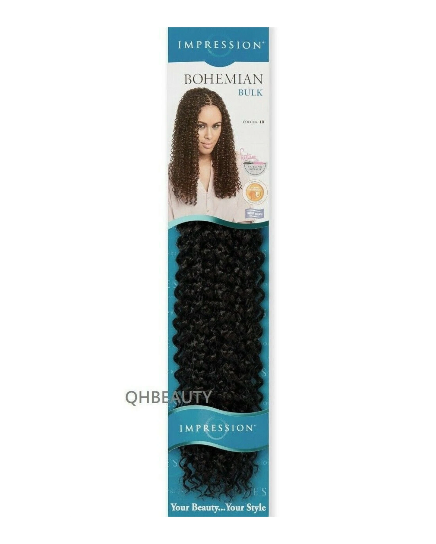IMPRESSION SYNTHETIC CROCHET CURLY BRAID HAIR EXTENSION - BOHEMIAN 20 INCHS