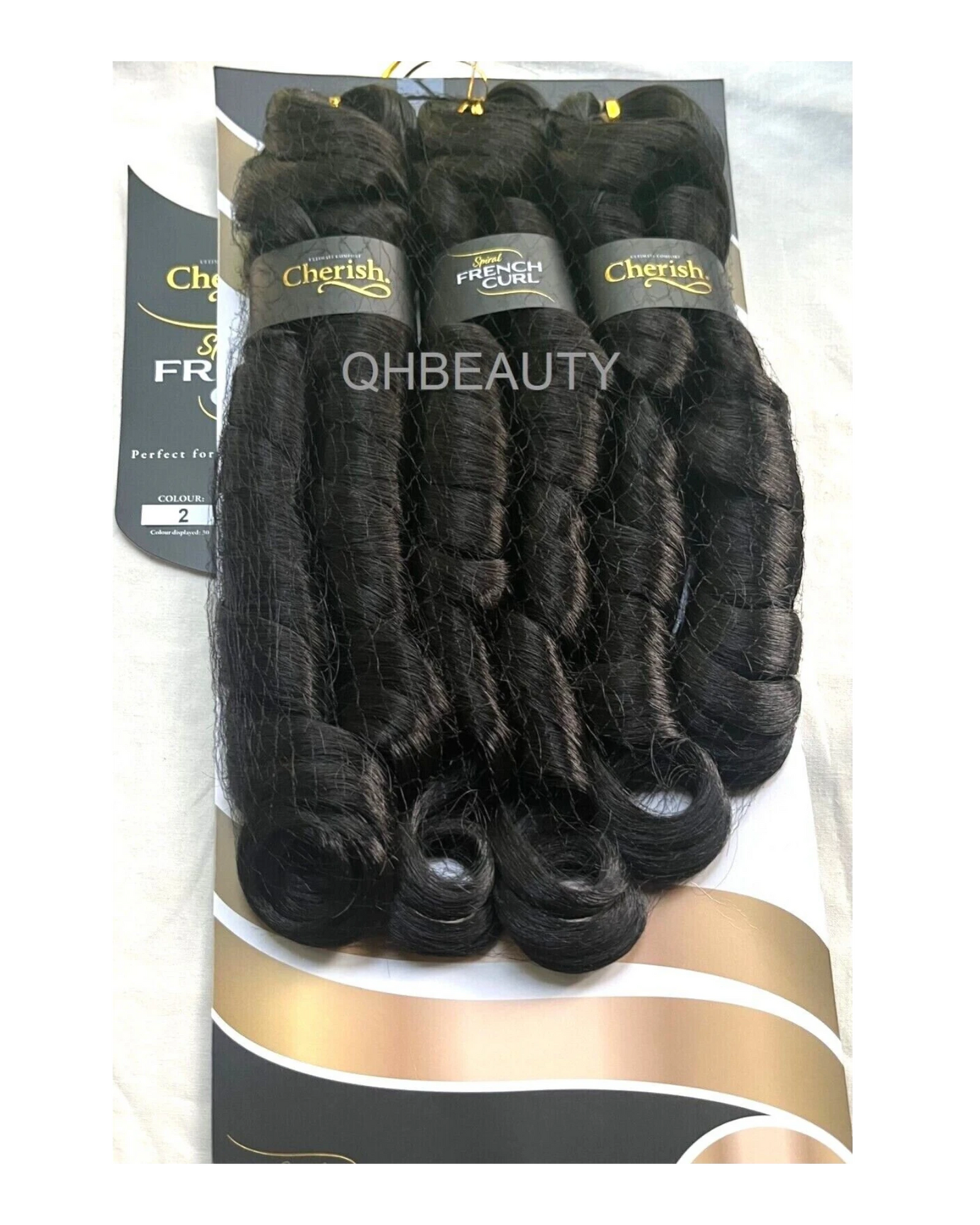 CHERISH SYNTHETIC CURLY HAIR EXTENSION BRAID - 3 x SPIRAL FRENCH CURL 28 INCHES