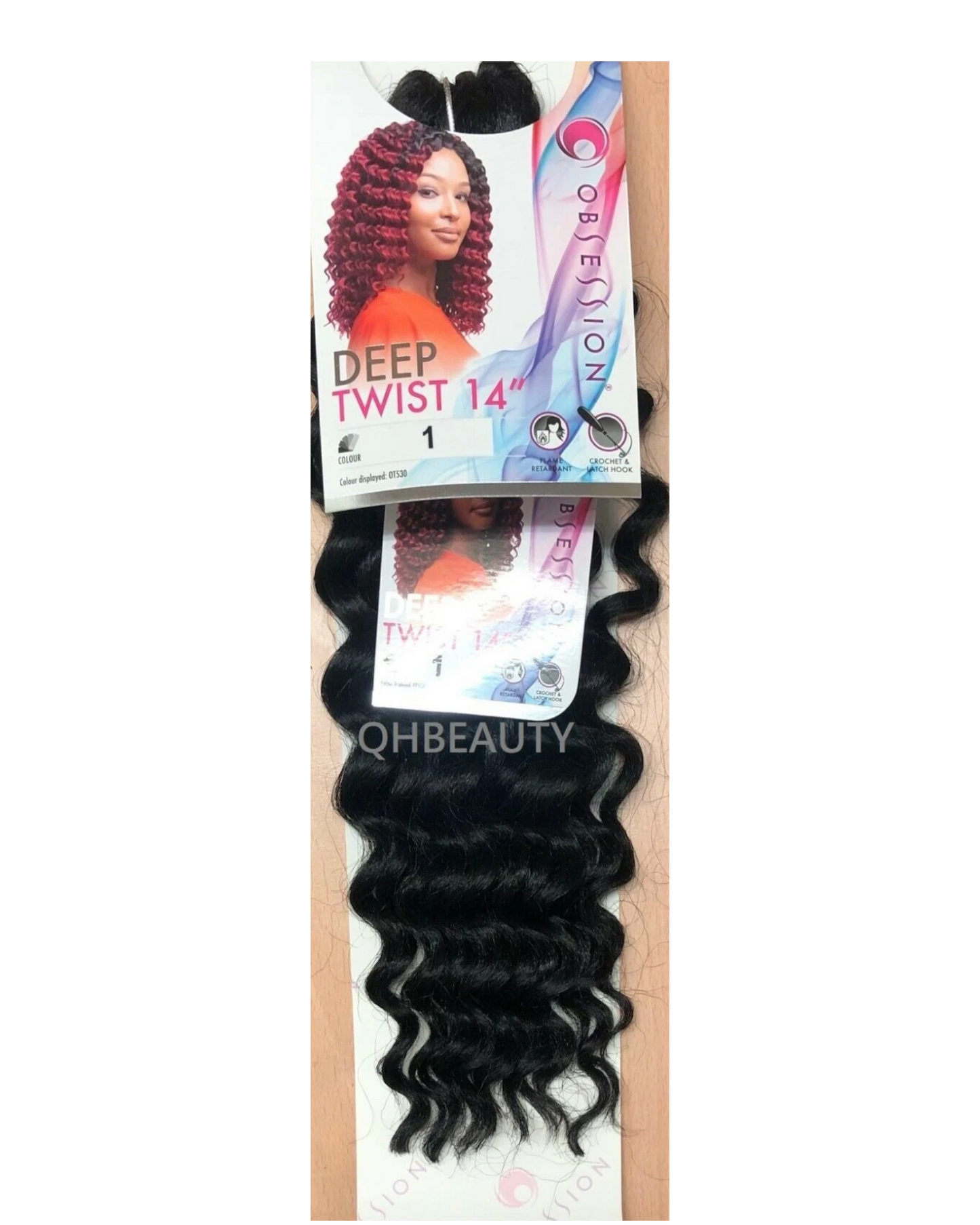 Obsession Synthetic Curly Crochet Braid Hair Extension - Deep Twist 14 inch