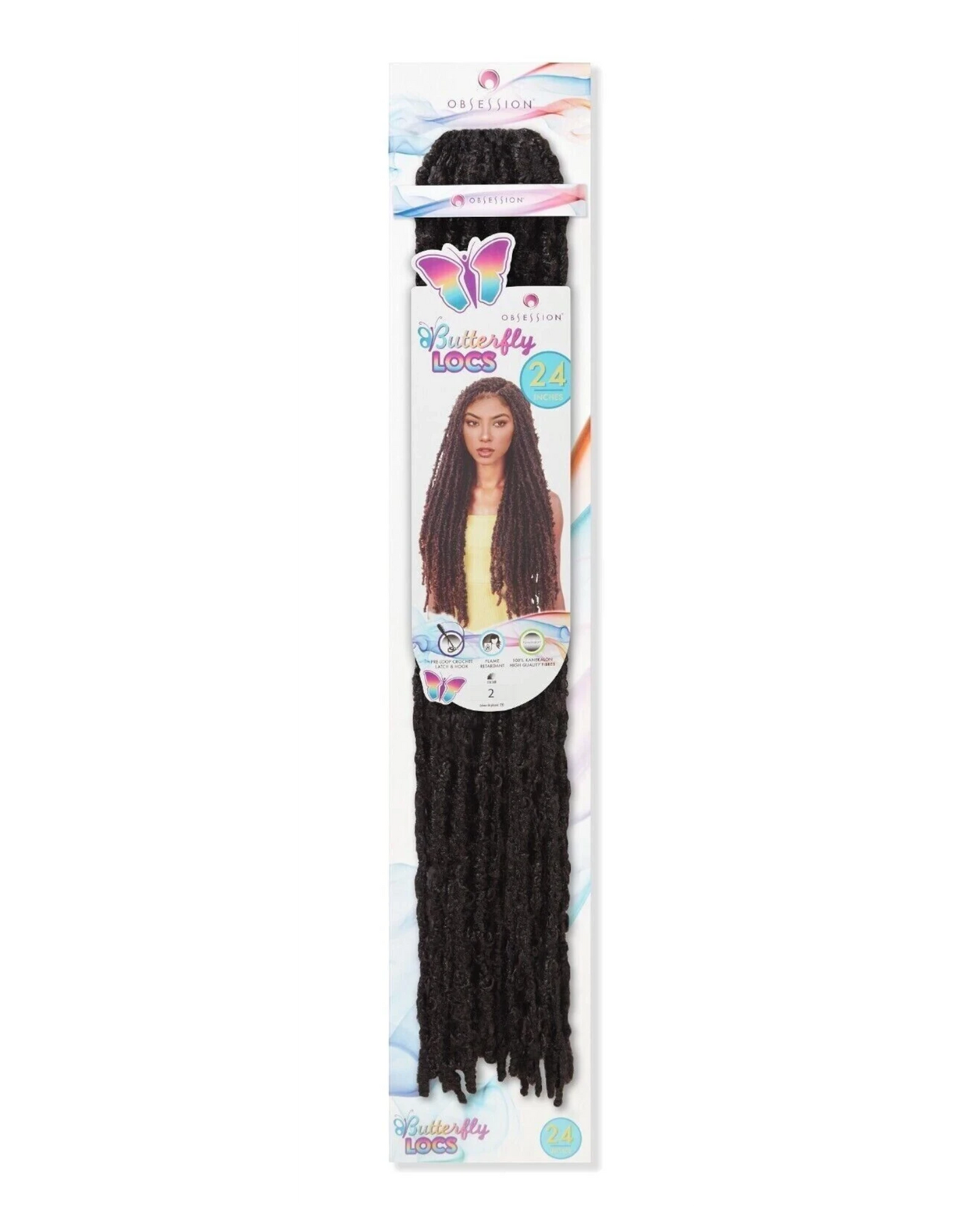 OBSESSION SYNTHETIC CROCHET HAIR EXTENSION PRE LOOP BRAID - BUTTERFLY LOC 24''