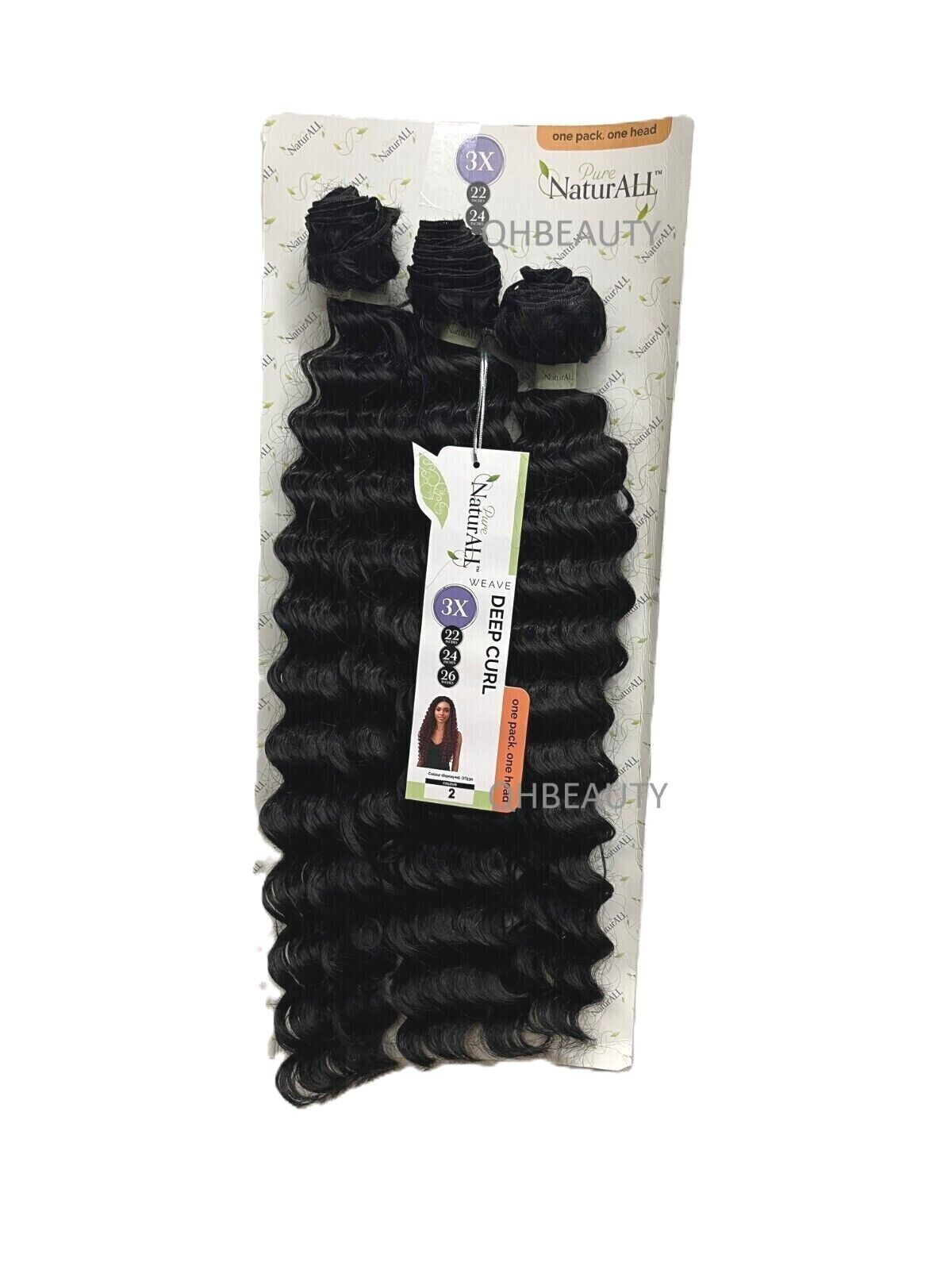 NaturALL SYNTHETIC CURLY HAIR EXTENSION 3 PCS WEAVE - DEEP CURL 22/24/26 INCHES