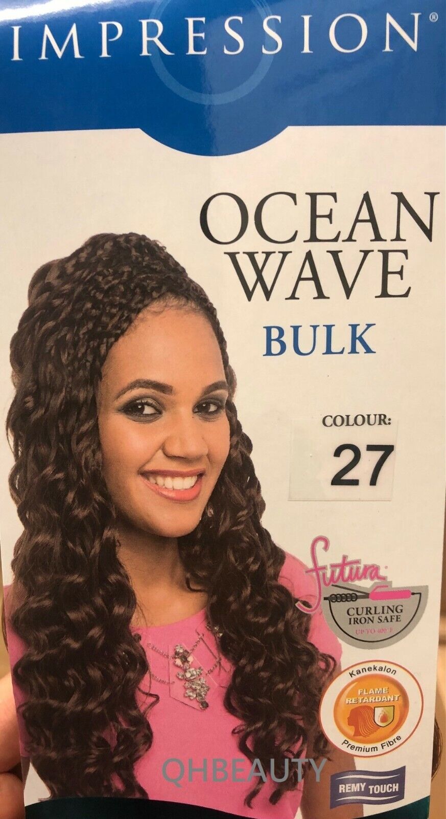 IMPRESSION SYNTHETIC HAIR EXTENSION CROCHET CURLY BRAID - OCEAN WAVE 20 INCH