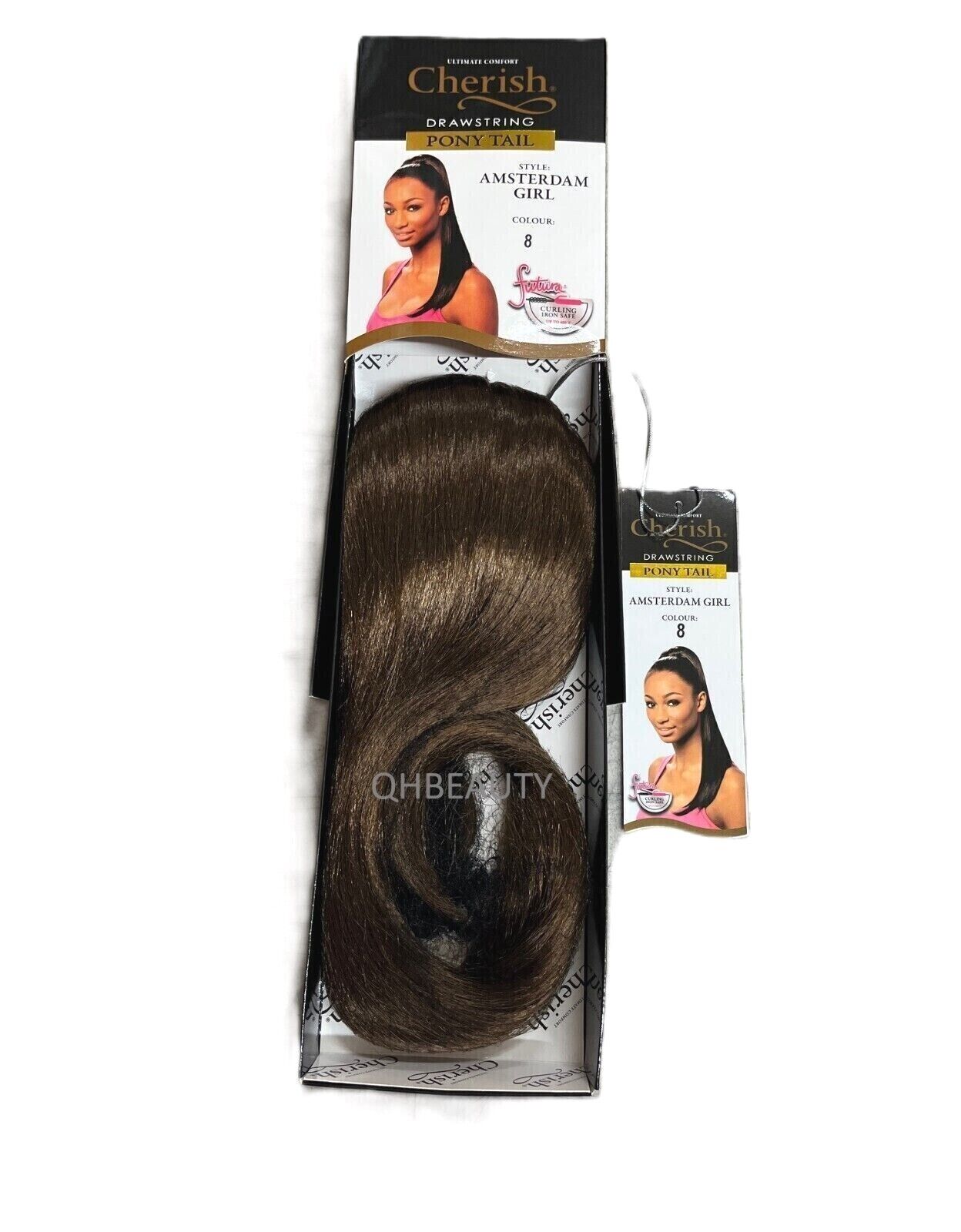 Cherish Synthetic Straight Drawstring Long Natural Ponytail - Amsterdam Girl