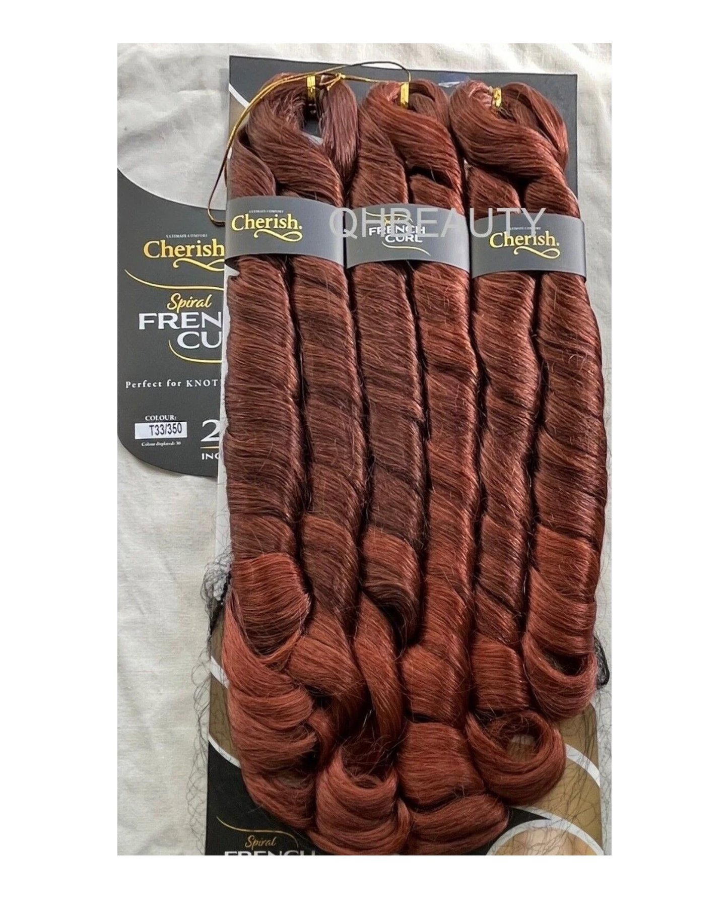 CHERISH SYNTHETIC HAIR EXTENSION BRAID - 3 x SPIRAL FRENCH CURL 22 & 28 INCHES